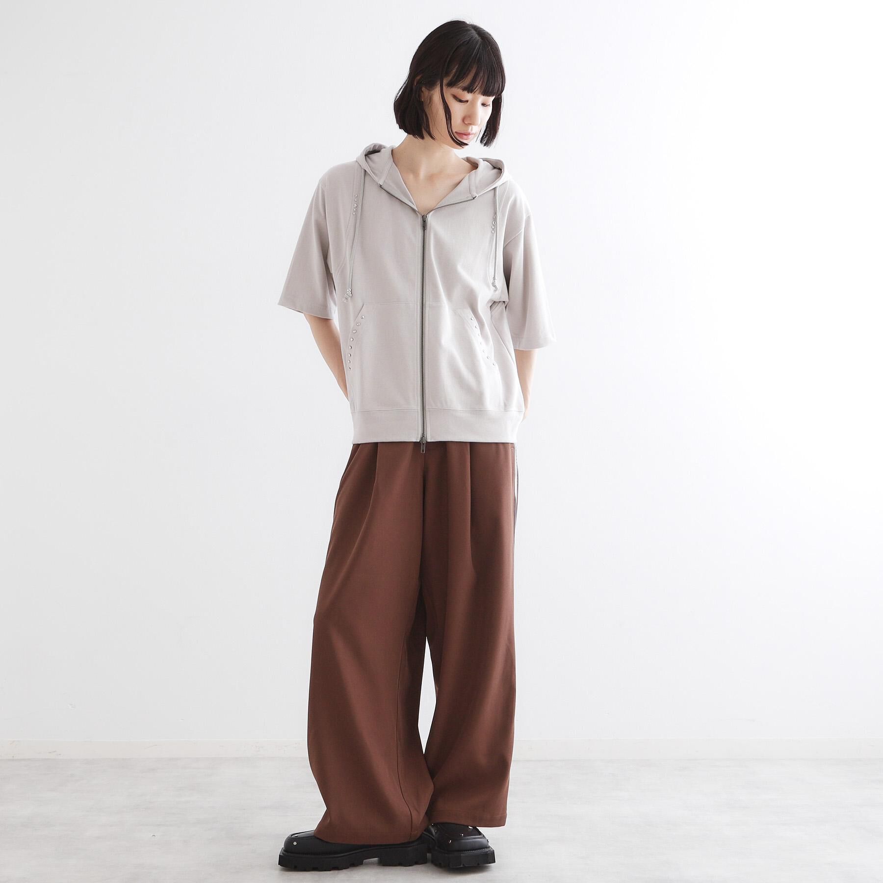 tk.TAKEO KIKUCHI「スタッズ ダブルZIPパーカ」|パーカー|