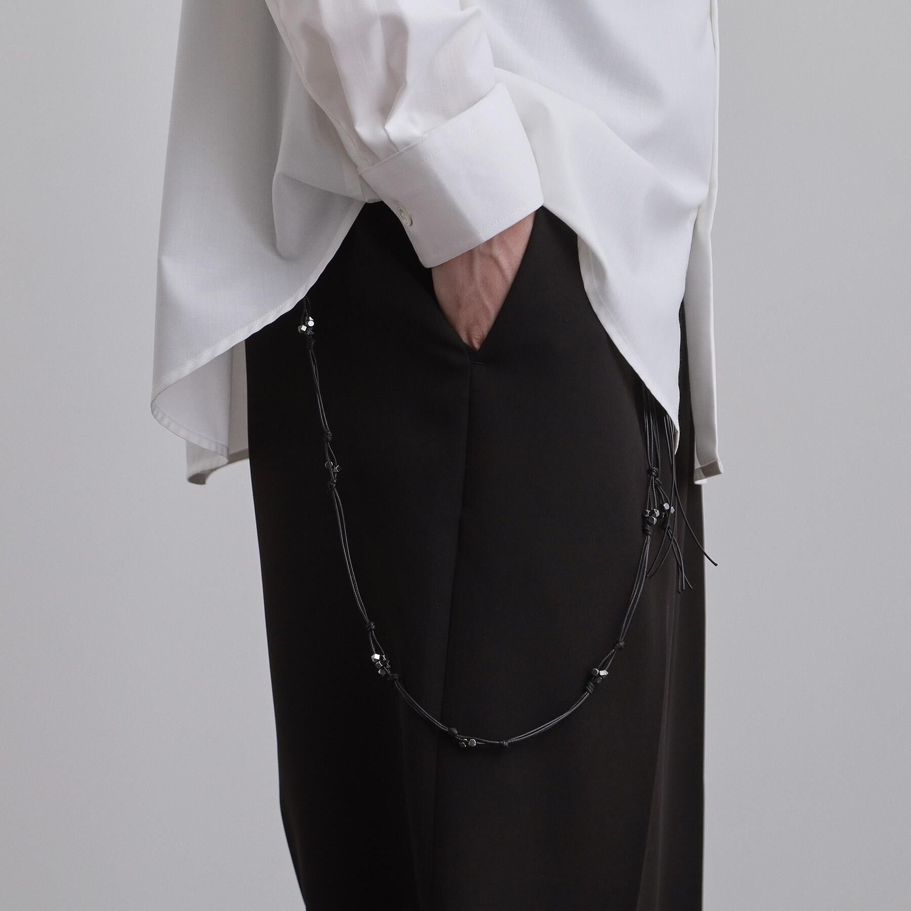 tk.TAKEO KIKUCHI「【3WAY】コードアクセサリー」|ネックレス|ブラックシルバー(0