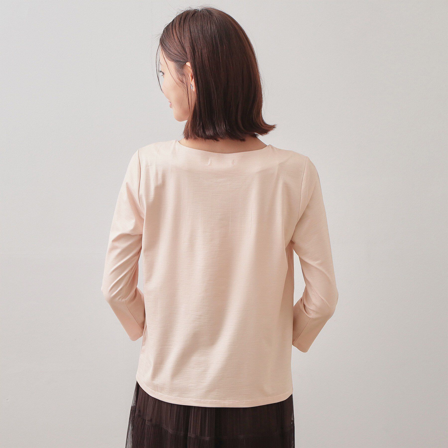 index「タックビジュー7分袖トップス【洗濯機可】」|Tシャツ・カットソー|