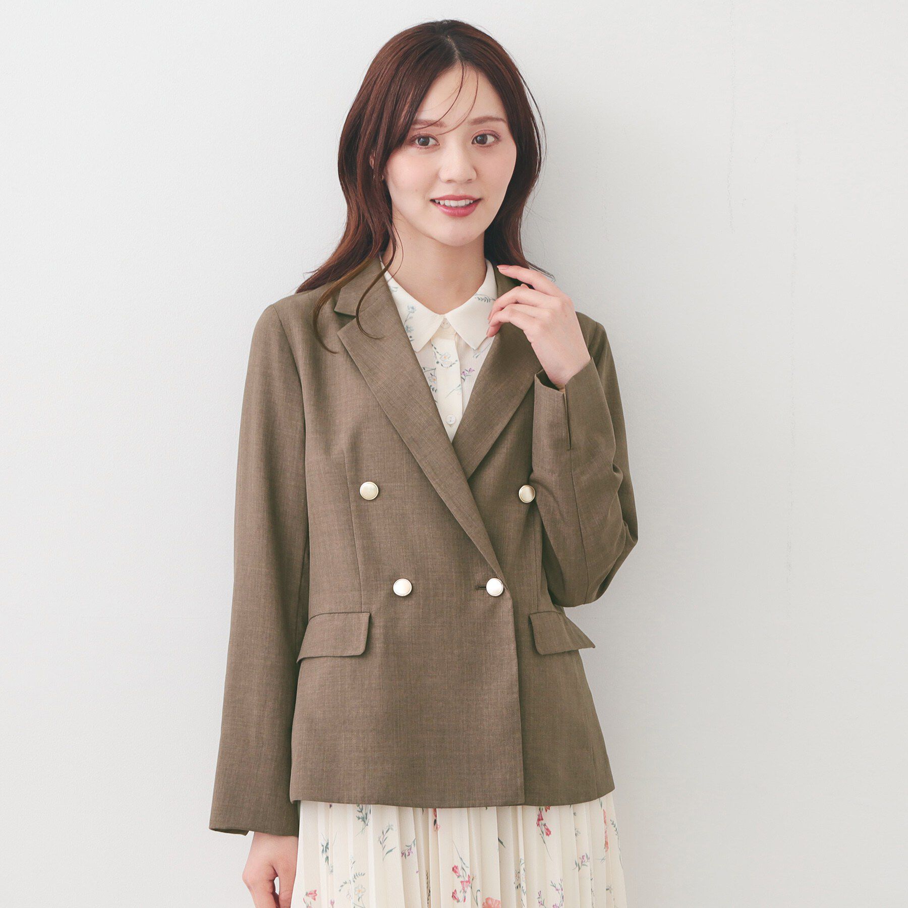 index「多機能ダブルブレストテーラードジャケット【洗濯機OK・接触冷感・吸水速乾・イージーアイロン・防シワ】」|テーラードジャケット|