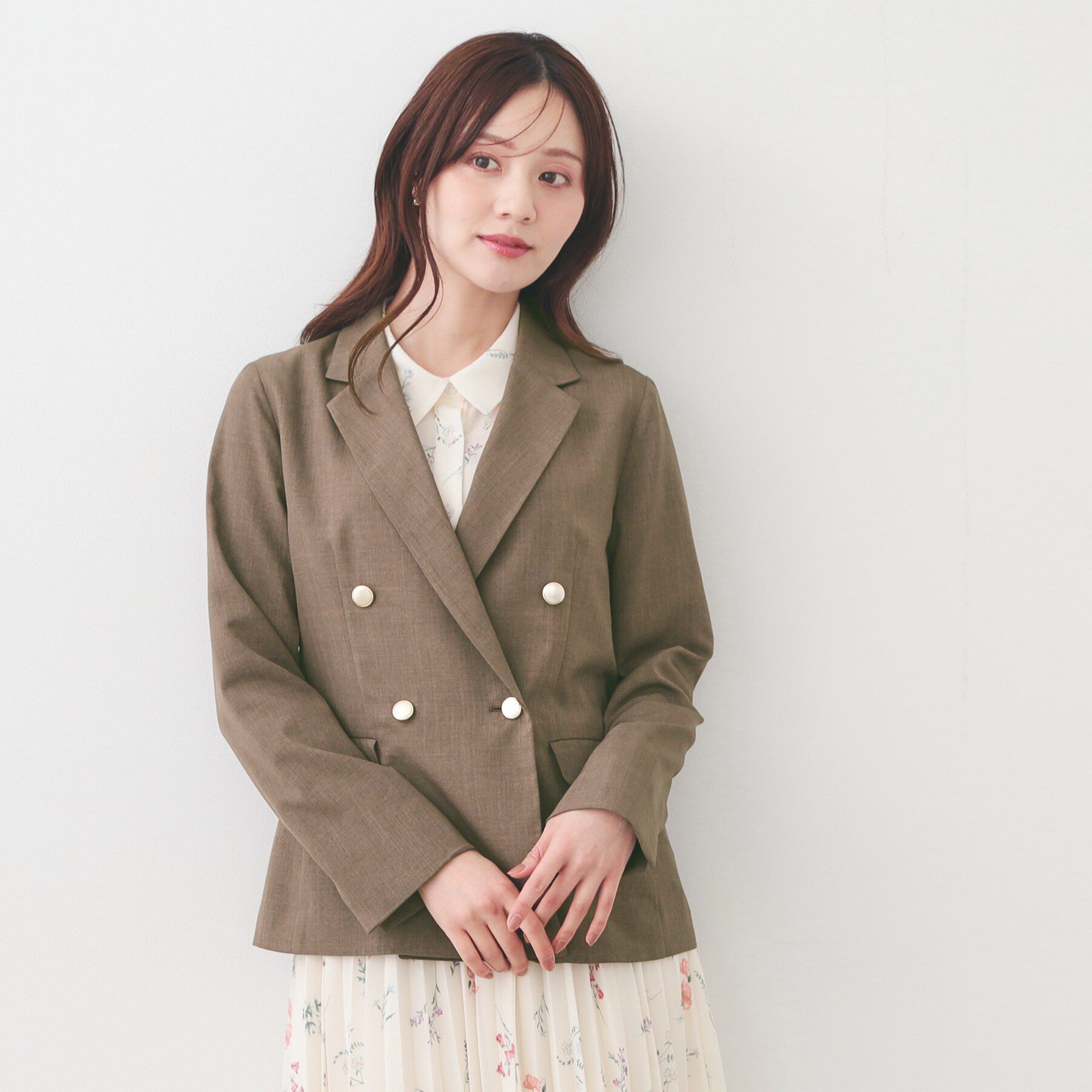 index「多機能ダブルブレストテーラードジャケット【洗濯機OK・接触冷感・吸水速乾・イージーアイロン・防シワ】」|テーラードジャケット|