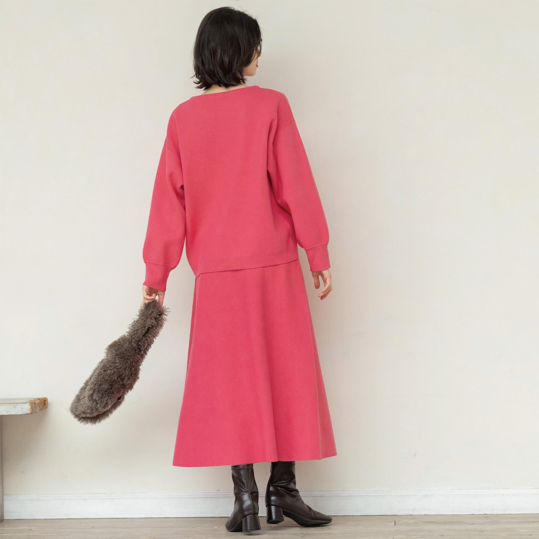 OPAQUE.CLIP「ニットフレアスカート/セットアップ対応【洗濯機OK】」|スカート|