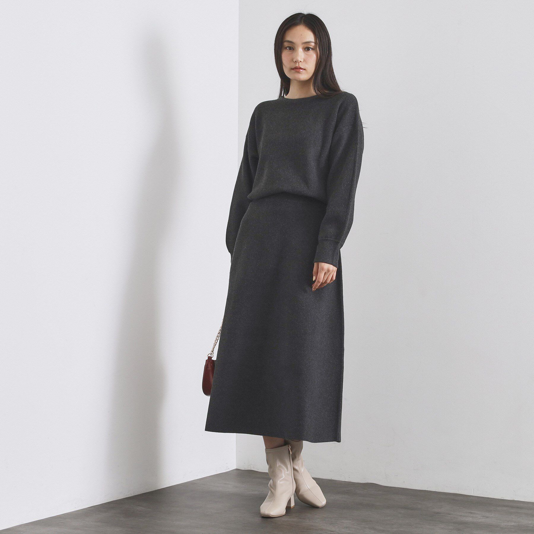 OPAQUE.CLIP「ニットフレアスカート/セットアップ対応【洗濯機OK】」|スカート|