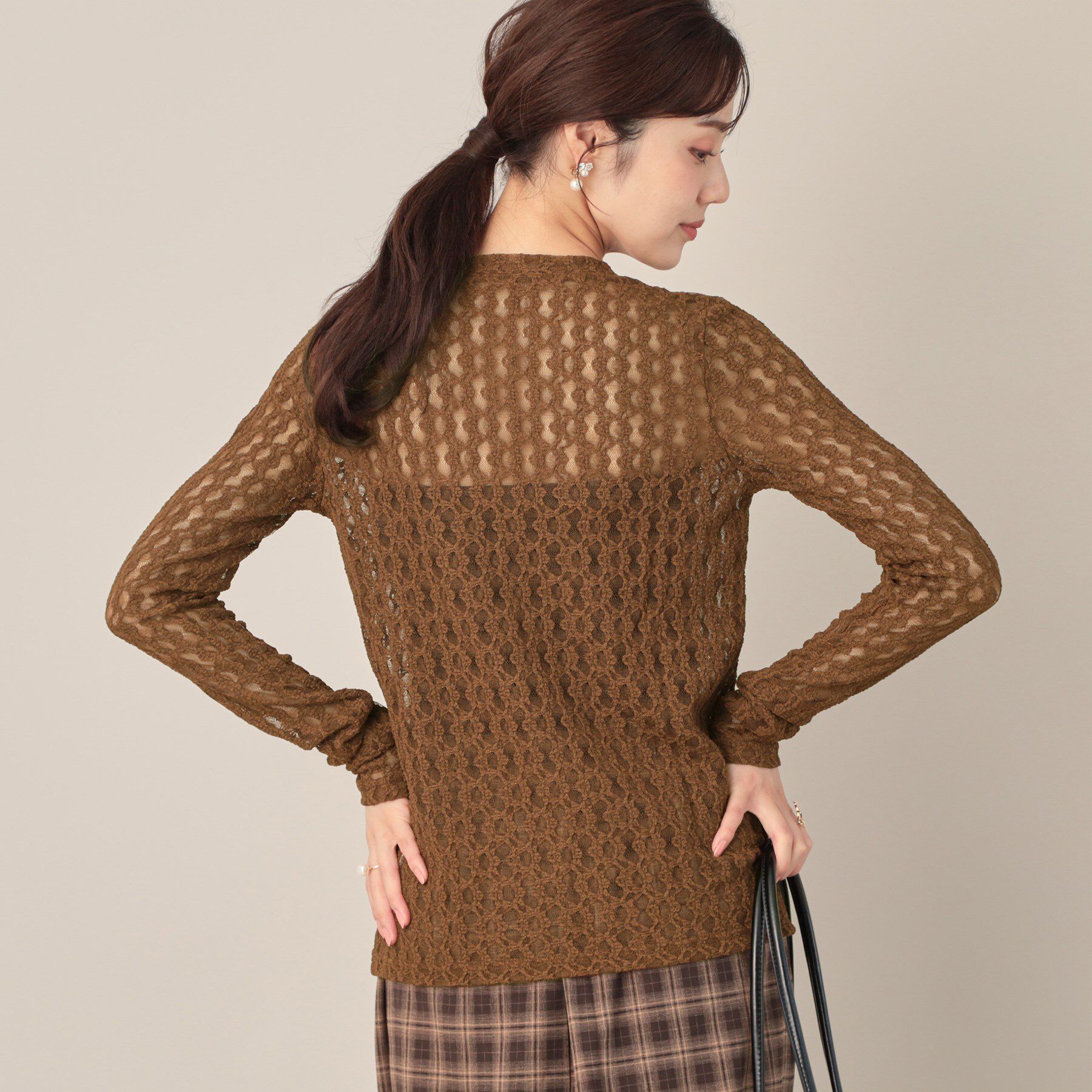 Couture broach「レースリングドットカーディガン」|カーディガン|