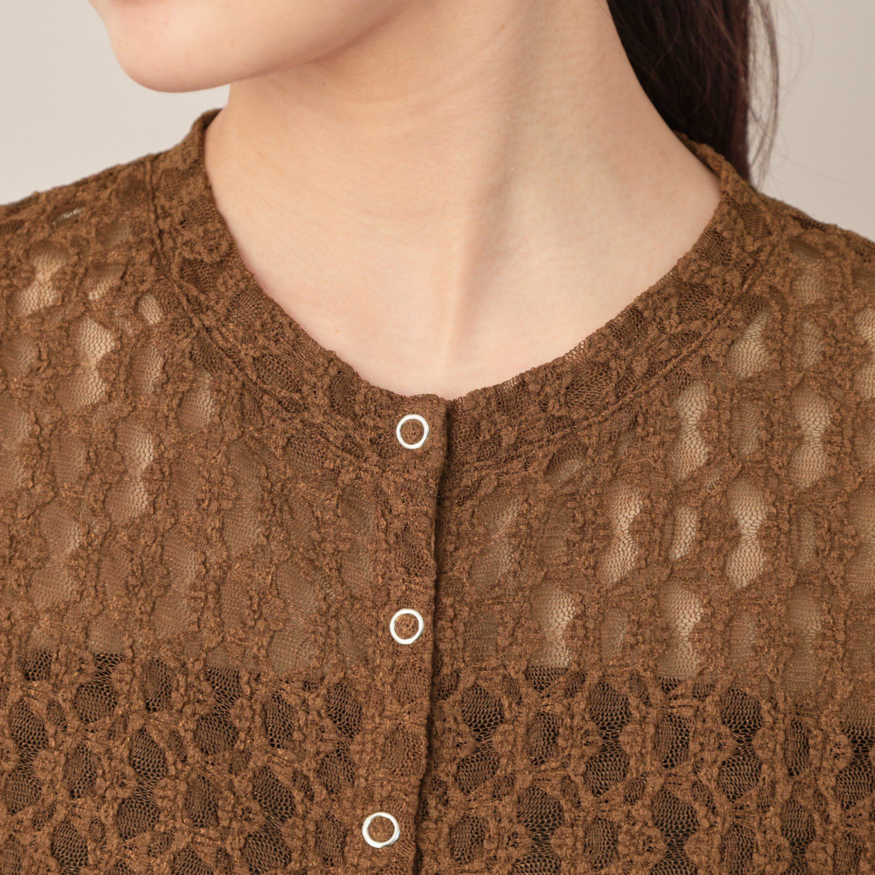Couture broach「レースリングドットカーディガン」|カーディガン|