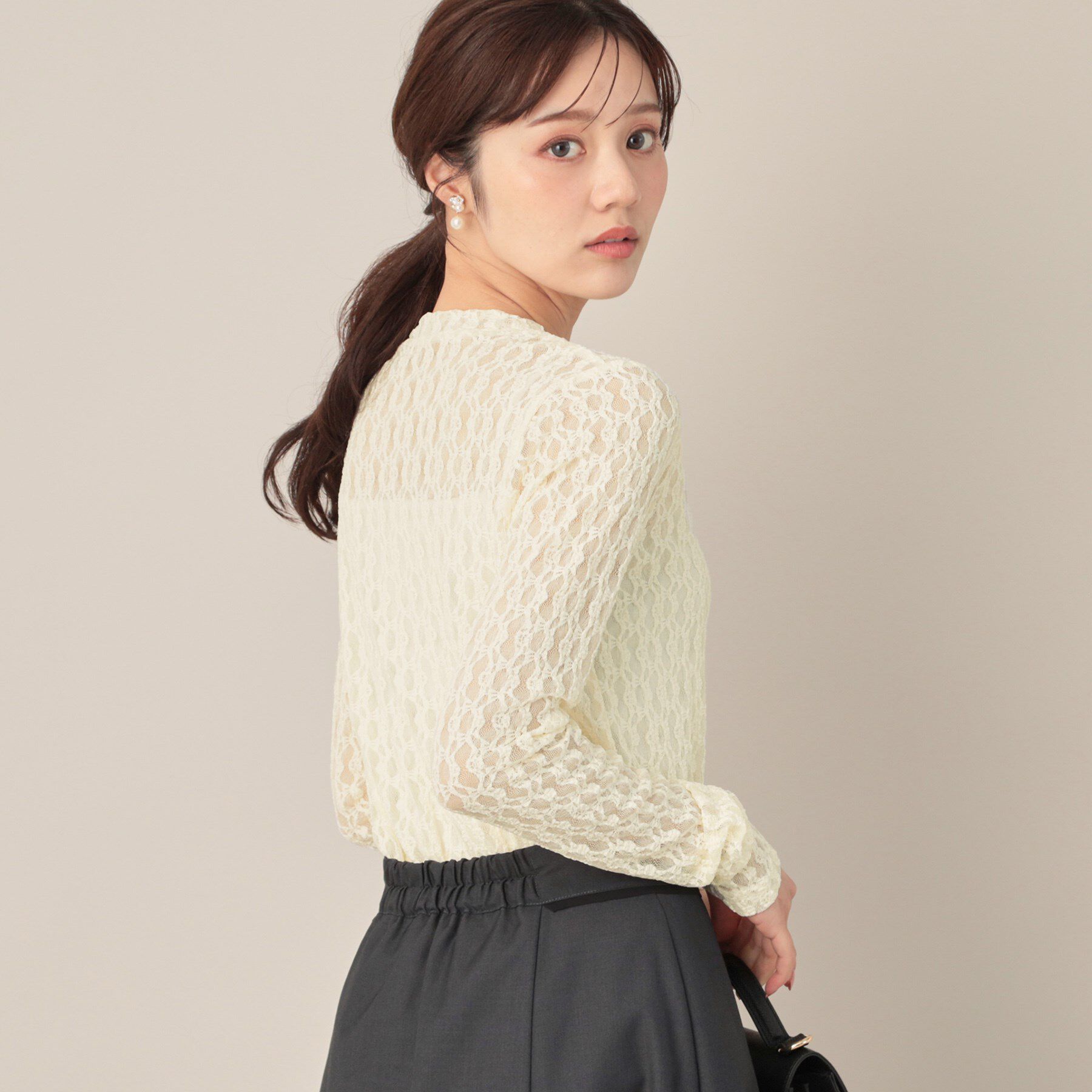 Couture broach「レースリングドットカーディガン」|カーディガン|