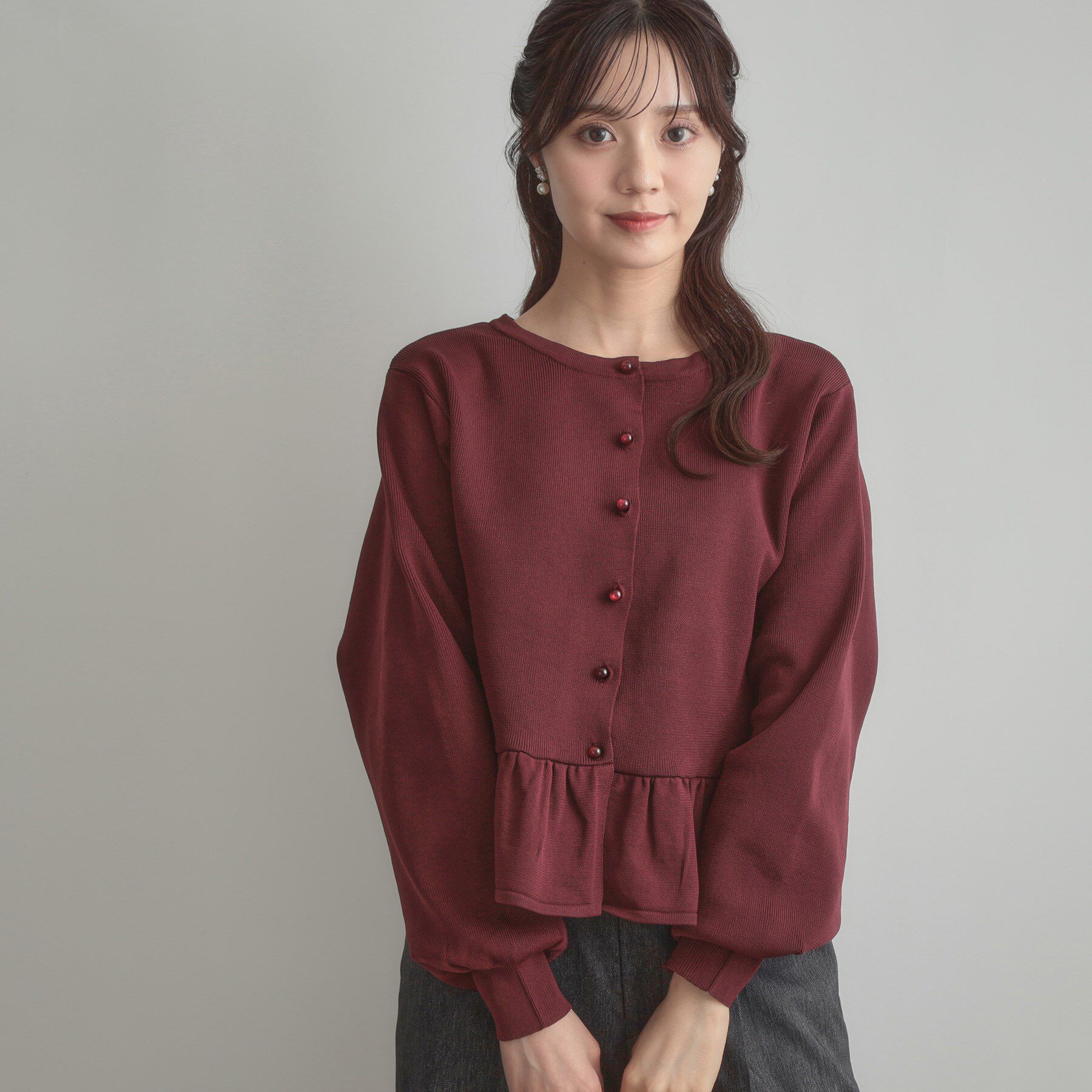 Couture broach「2WAYペプラムカーディガン」|カーディガン|