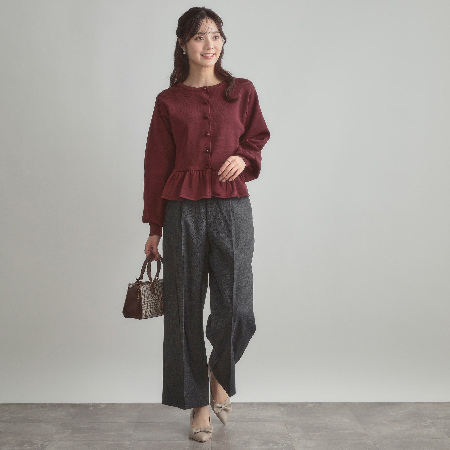 Couture broach「2WAYペプラムカーディガン」|カーディガン|