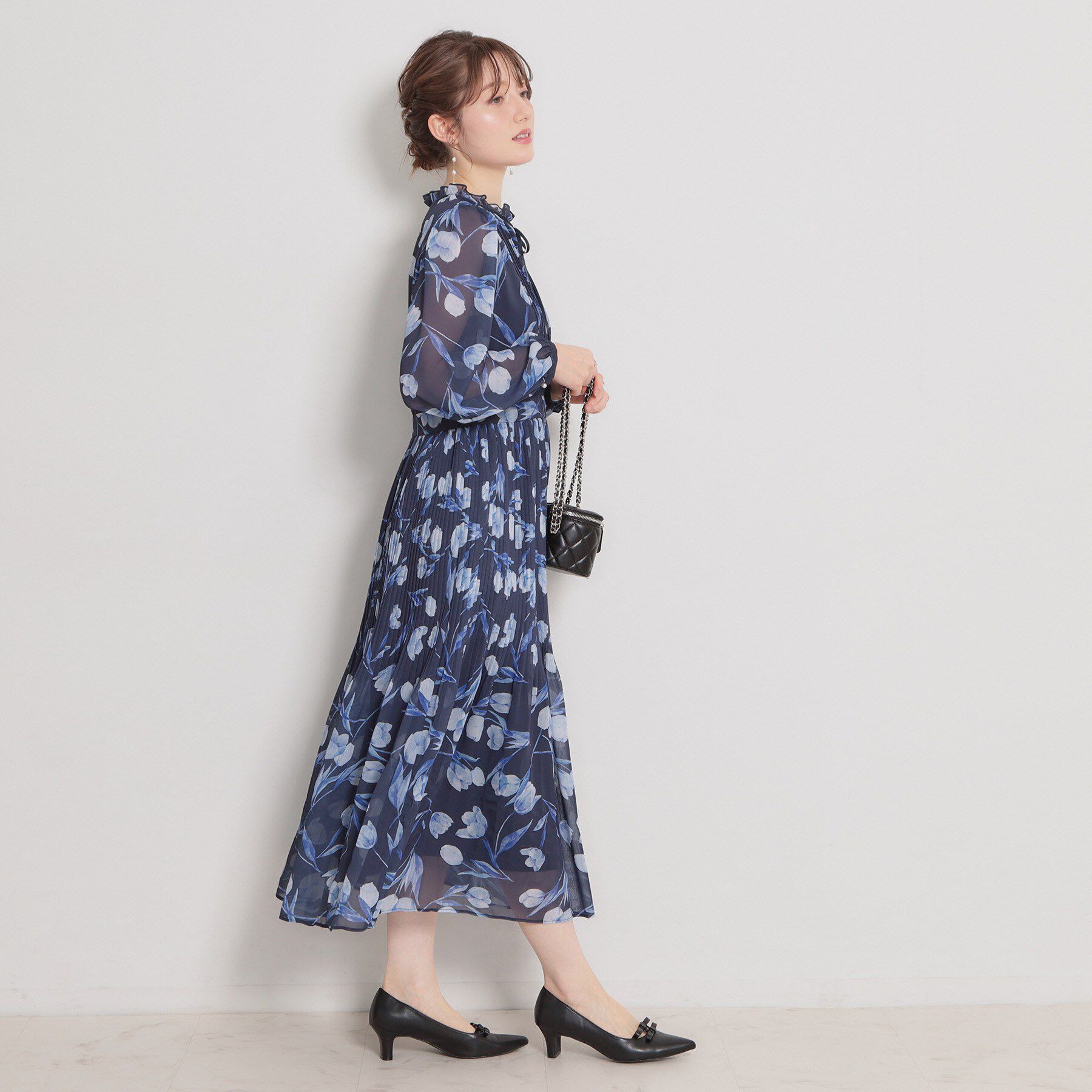 Couture broach「【洗える・着映え】チューリップ柄 ワンピース」|ワンピース|