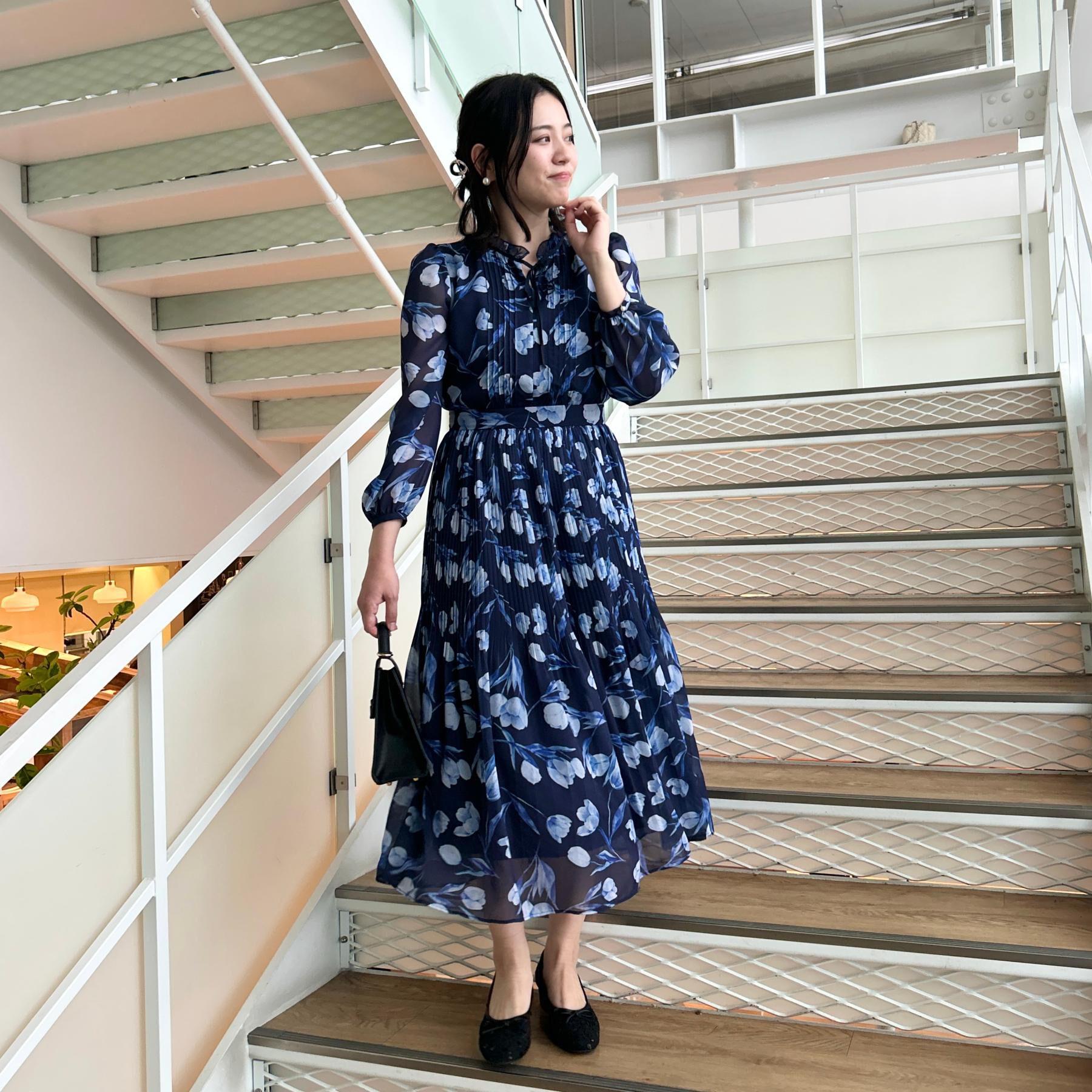 Couture broach「【洗える・着映え】チューリップ柄 ワンピース」|ワンピース|