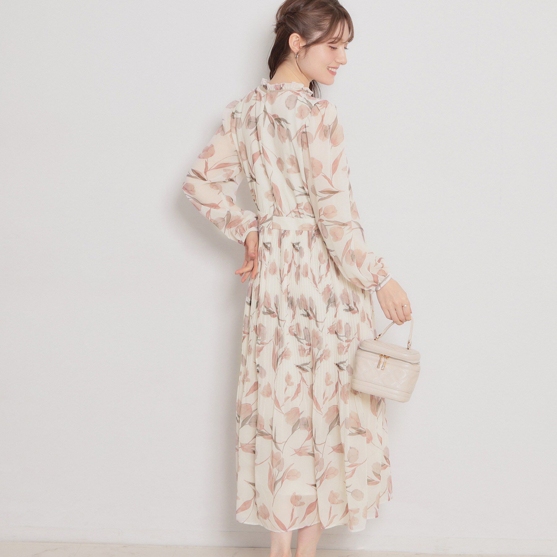 Couture broach「【洗える・着映え】チューリップ柄 ワンピース」|ワンピース|