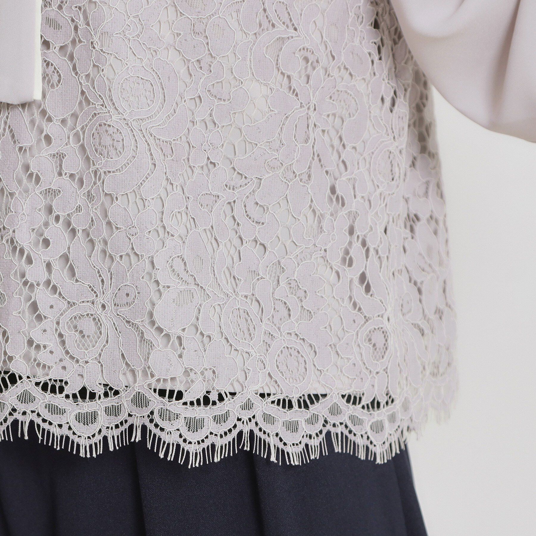 Couture broach「【洗える・通勤】フラワーレースブラウス」|シャツ・ブラウス|