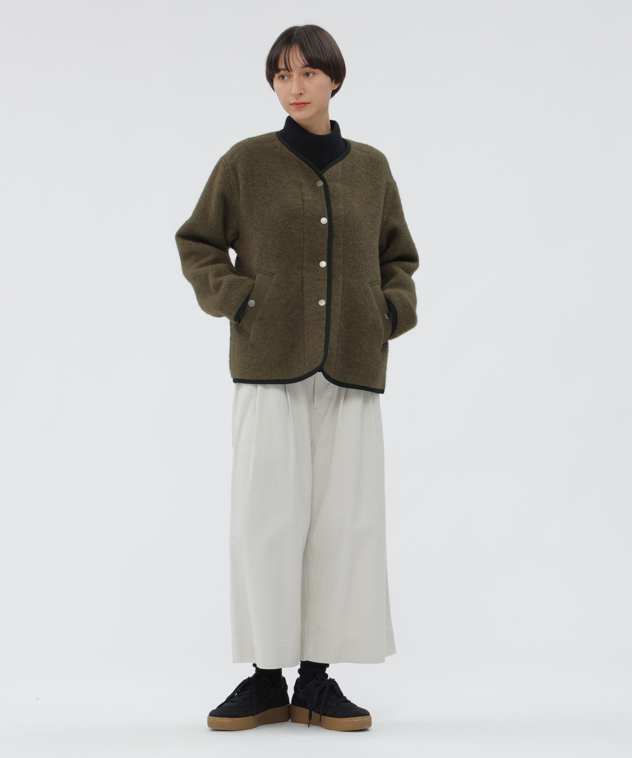 MHL.「SOFT WOOL FLEECE BLOUSON」|ブルゾン・スタジャン|