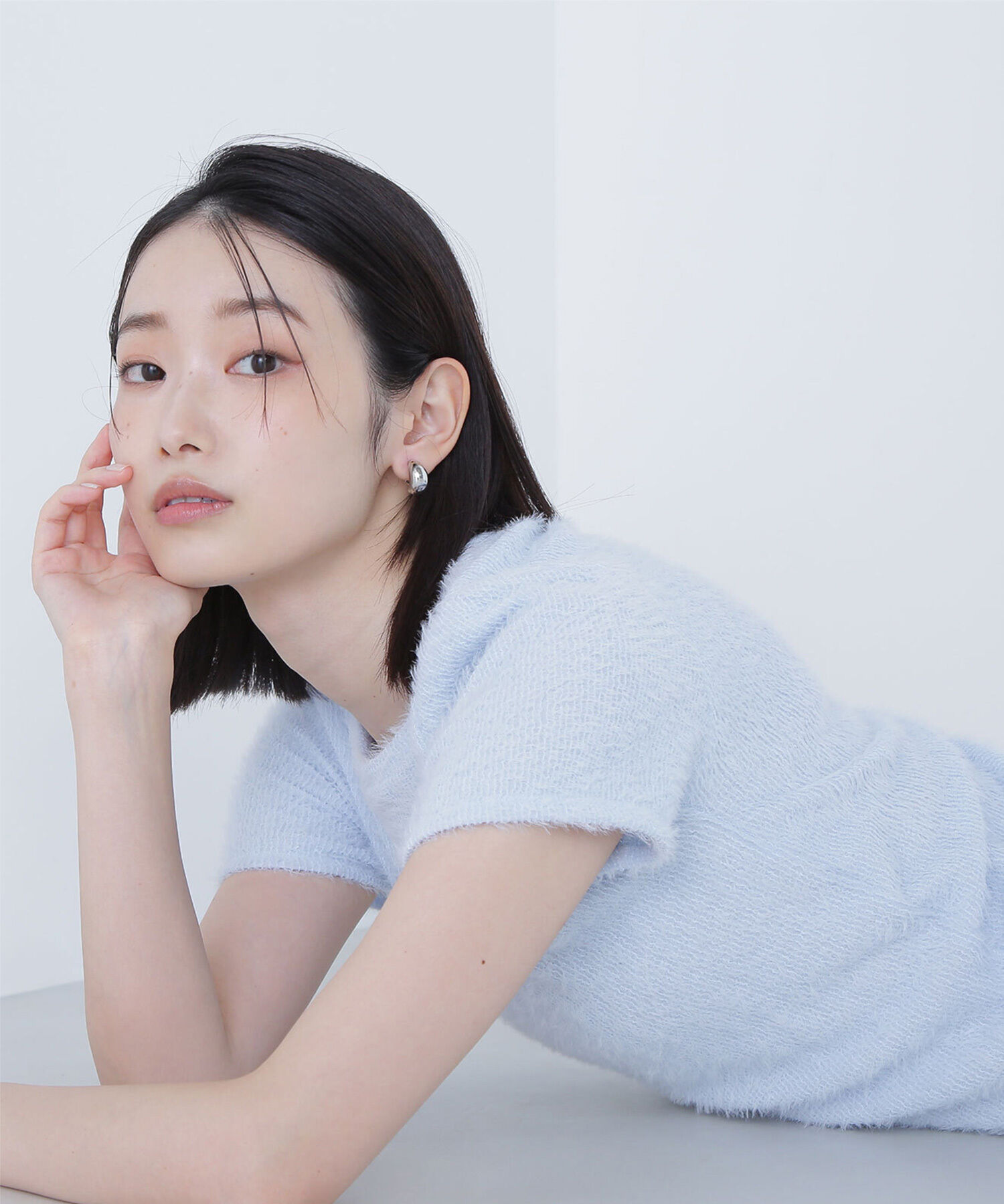  「フェザータッチTシャツ」|Tシャツ・カットソー|ブルー