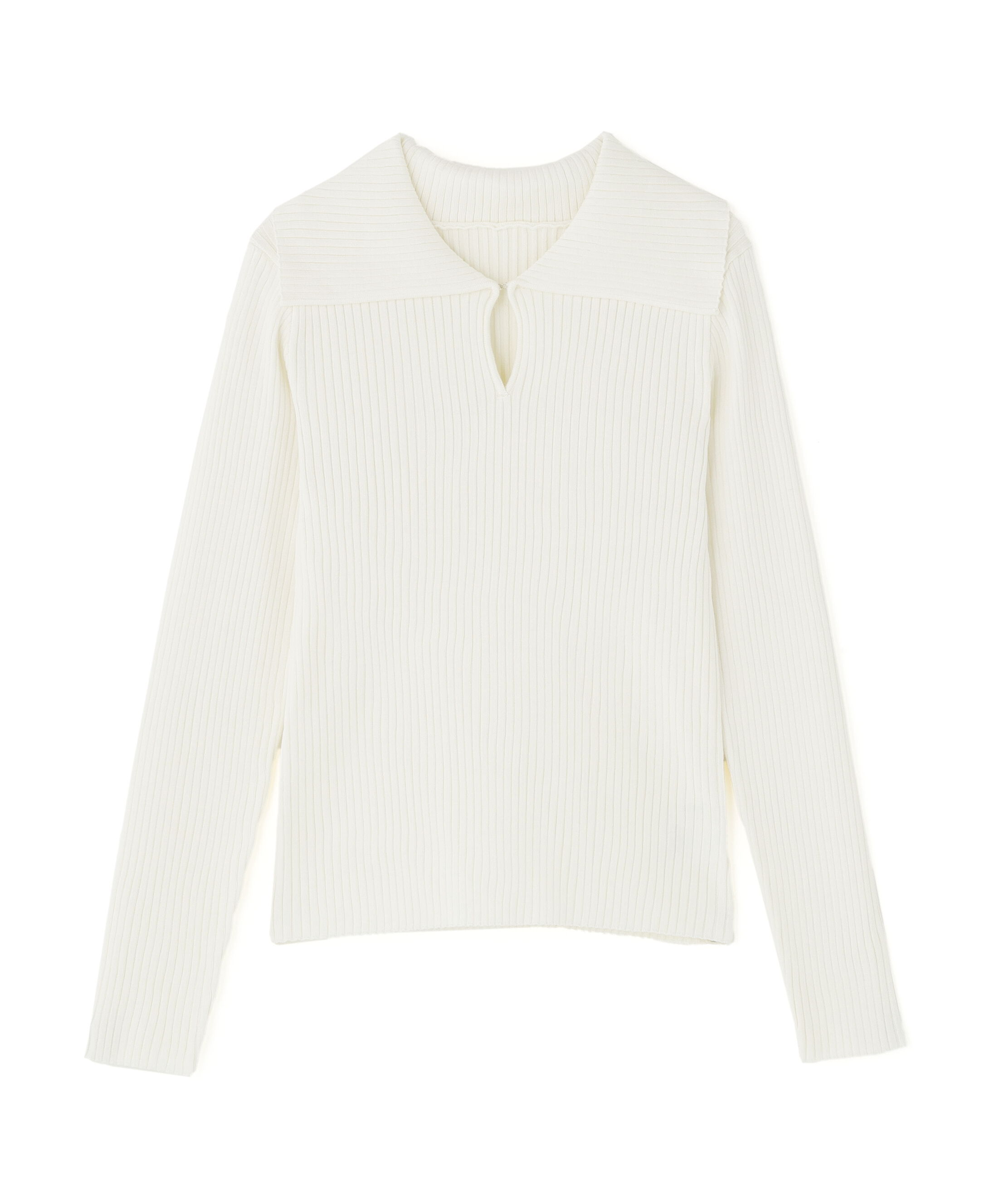  「襟付コンパクトリブニット」|ニット・セーター|