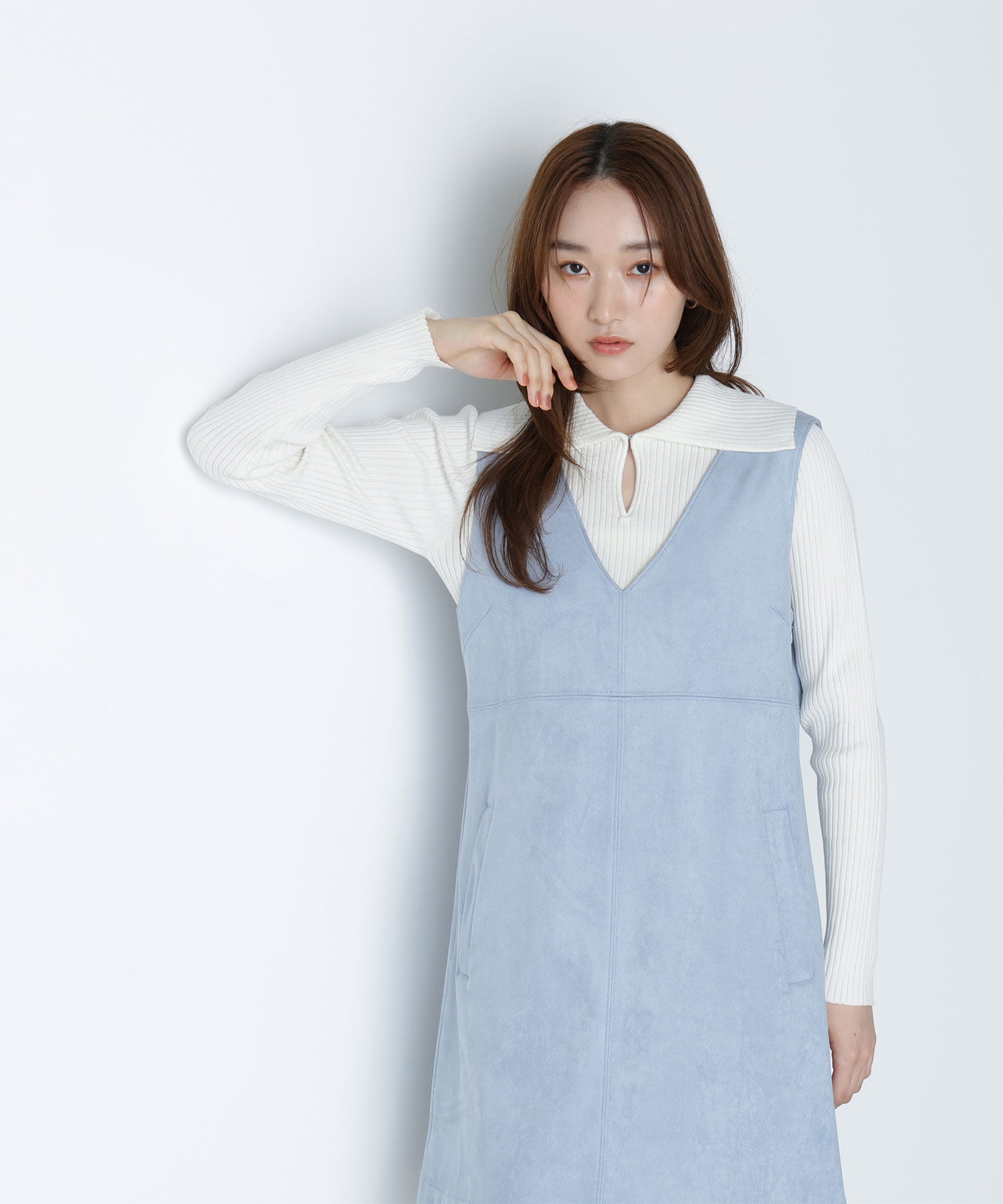  「襟付コンパクトリブニット」|ニット・セーター|