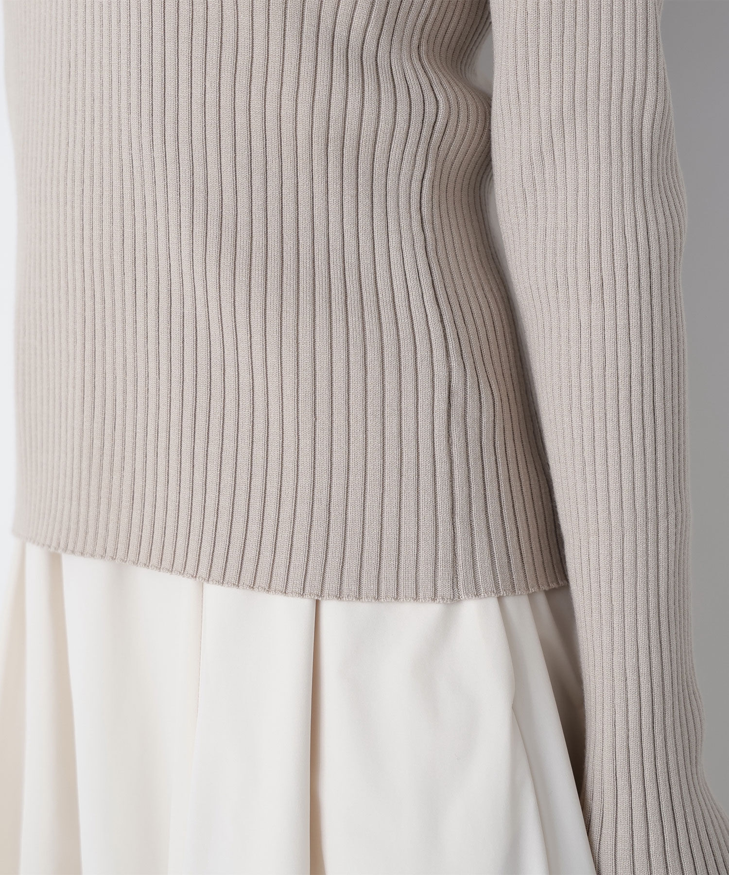  「襟付コンパクトリブニット」|ニット・セーター|