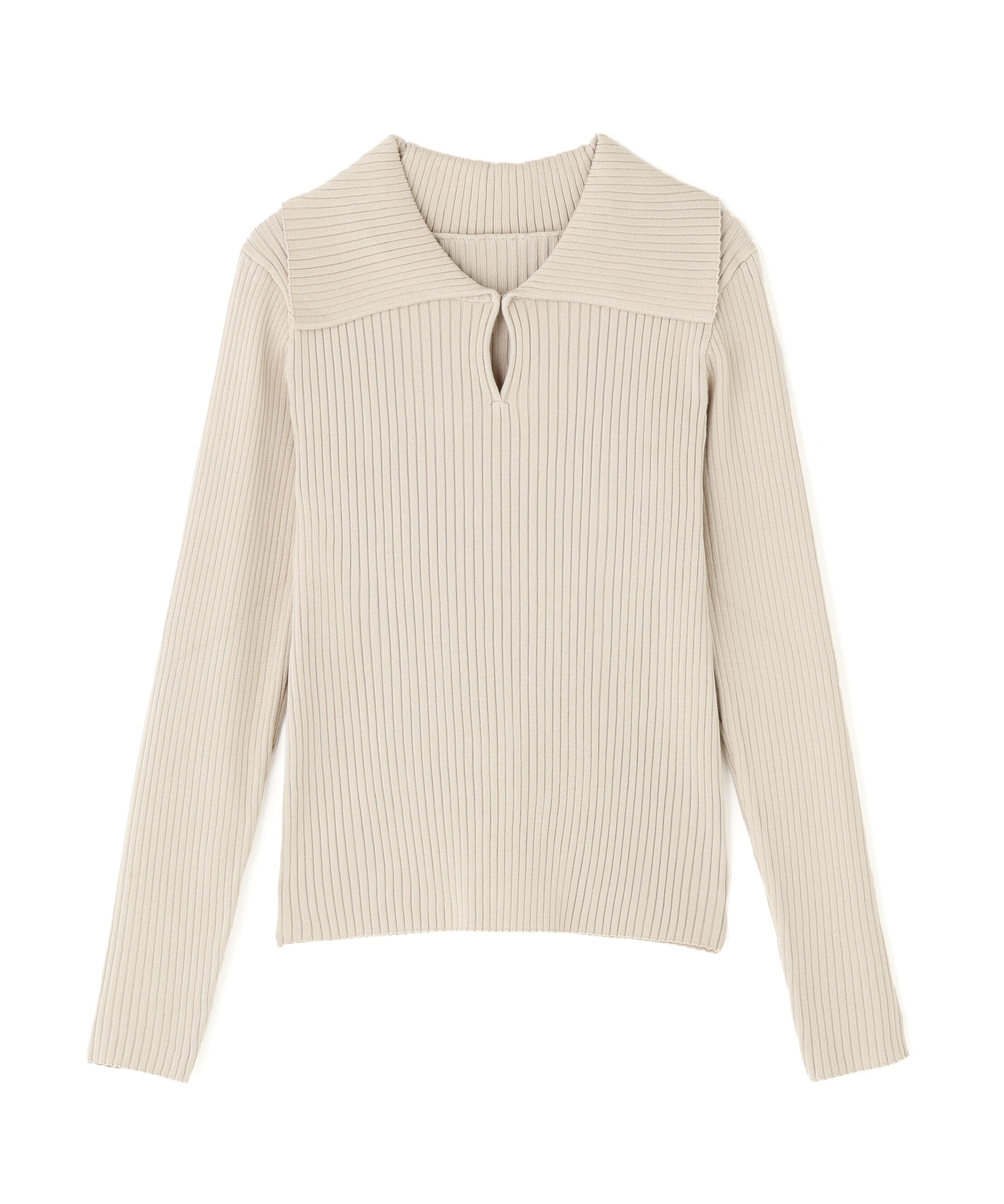  「襟付コンパクトリブニット」|ニット・セーター|