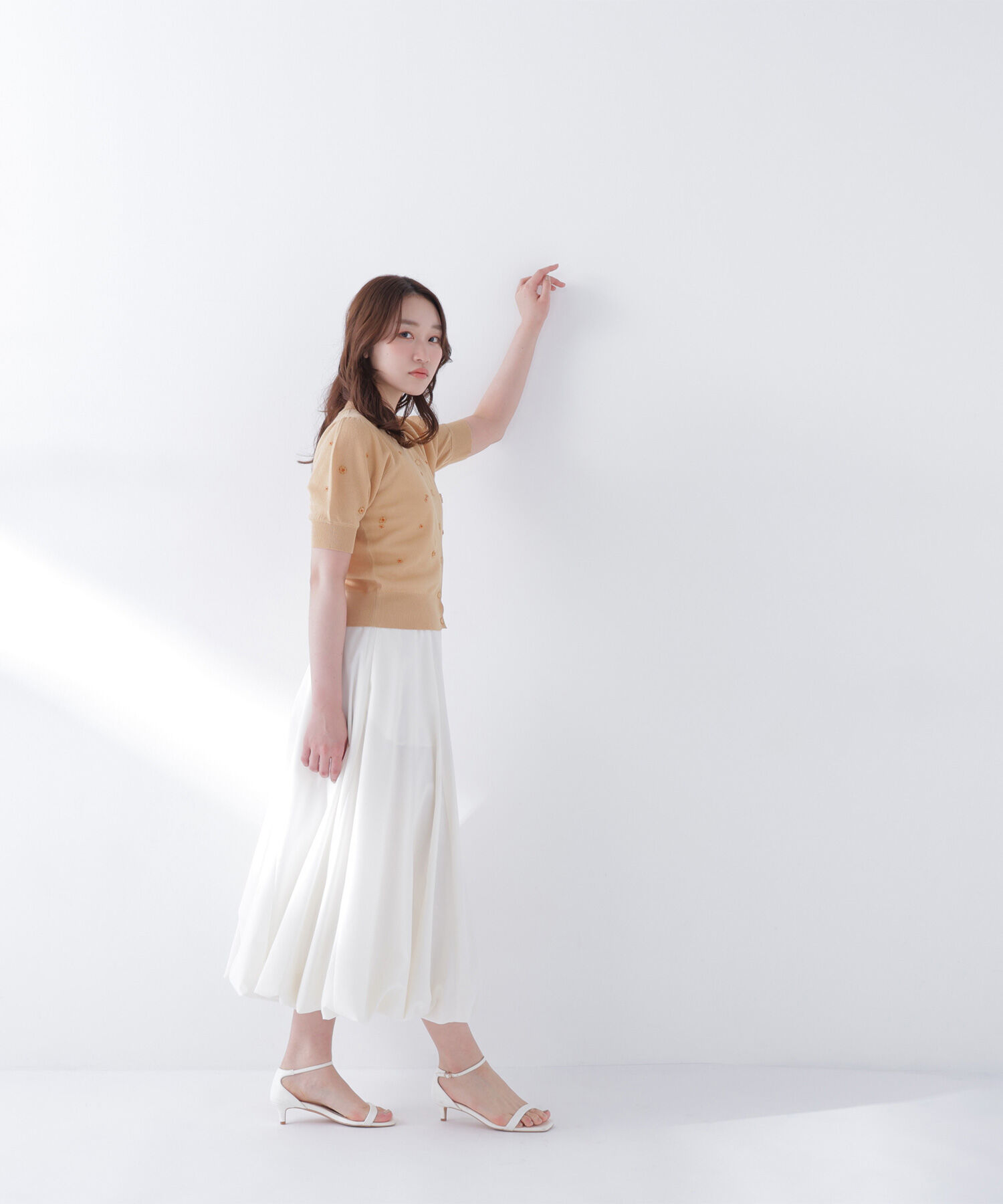  「フラワービーズカーディガン」|ニット・セーター|