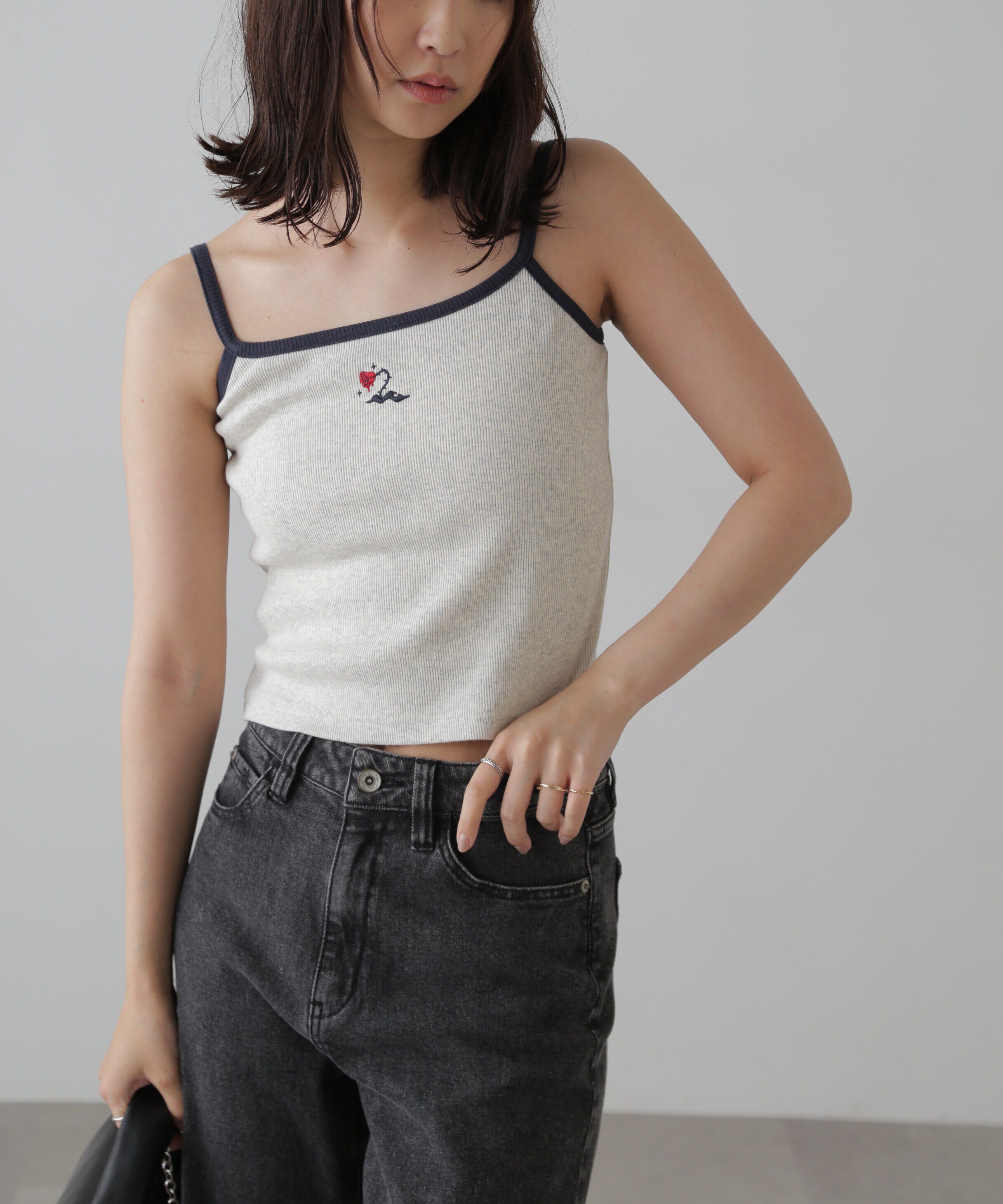  「full_kado キャミソール」|Tシャツ・カットソー|オートミール1