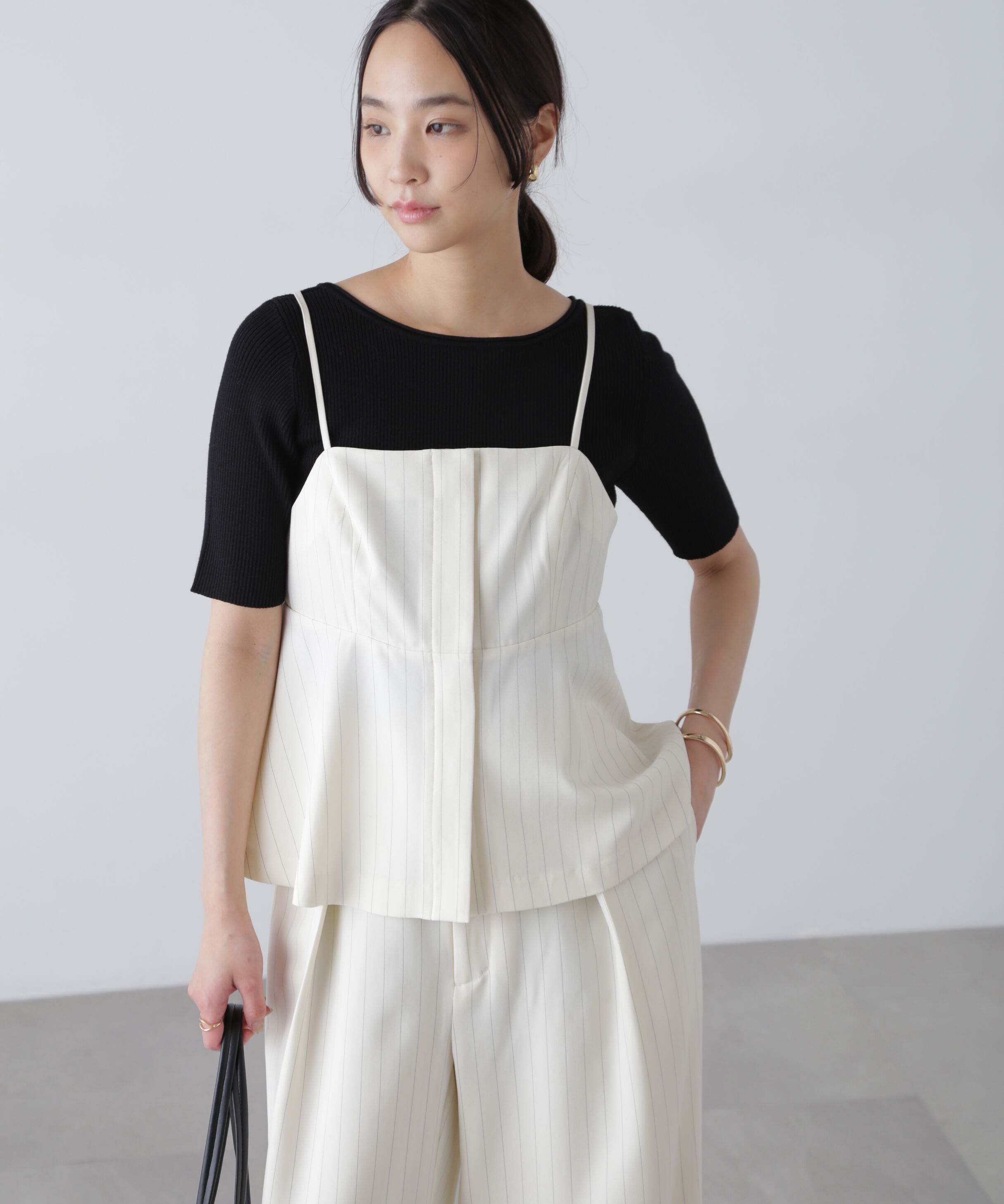  「〈セットアップ対応〉ペプラムキャミソールビスチェ」|シャツ・ブラウス|