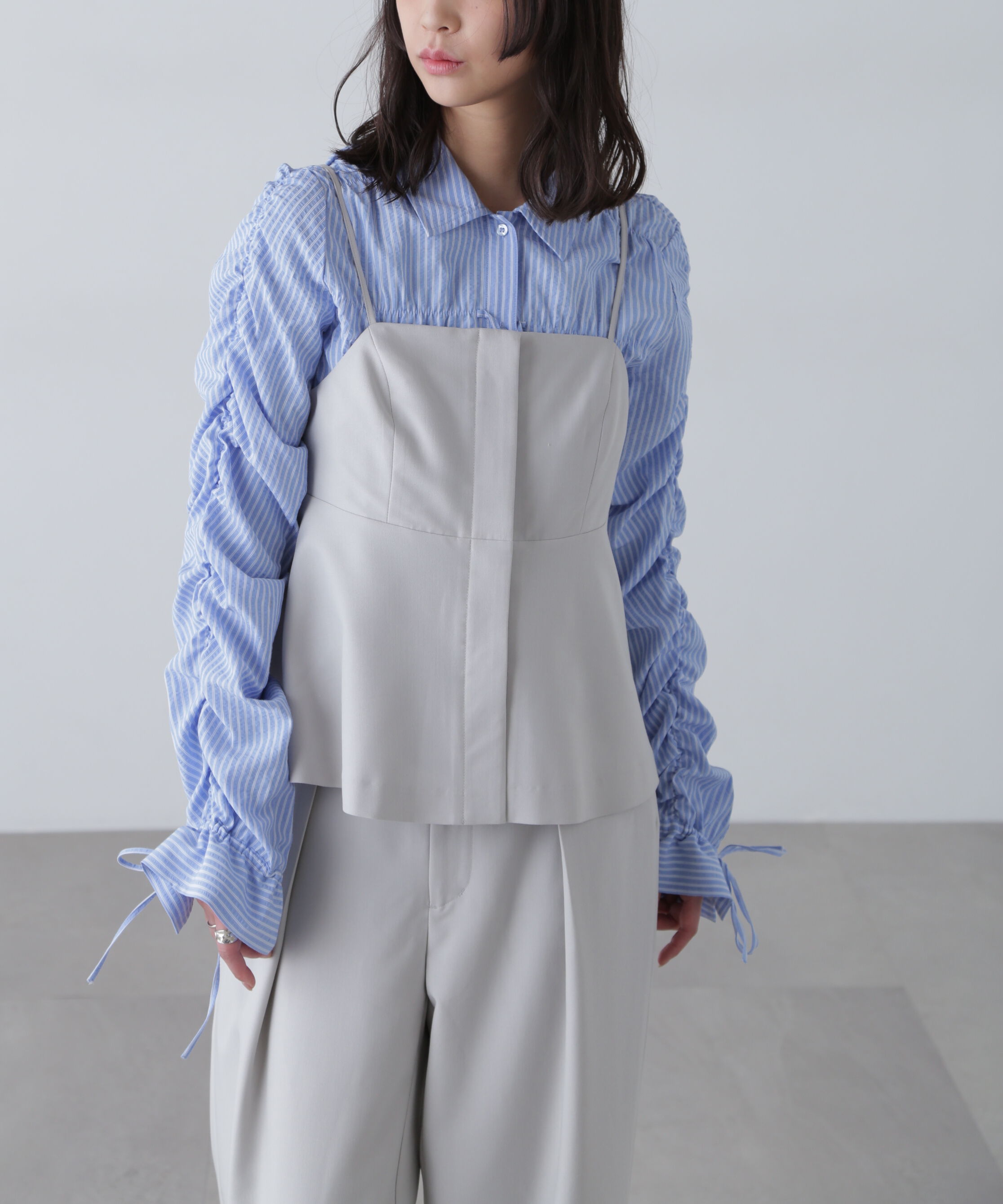  「〈セットアップ対応〉ペプラムキャミソールビスチェ」|シャツ・ブラウス|