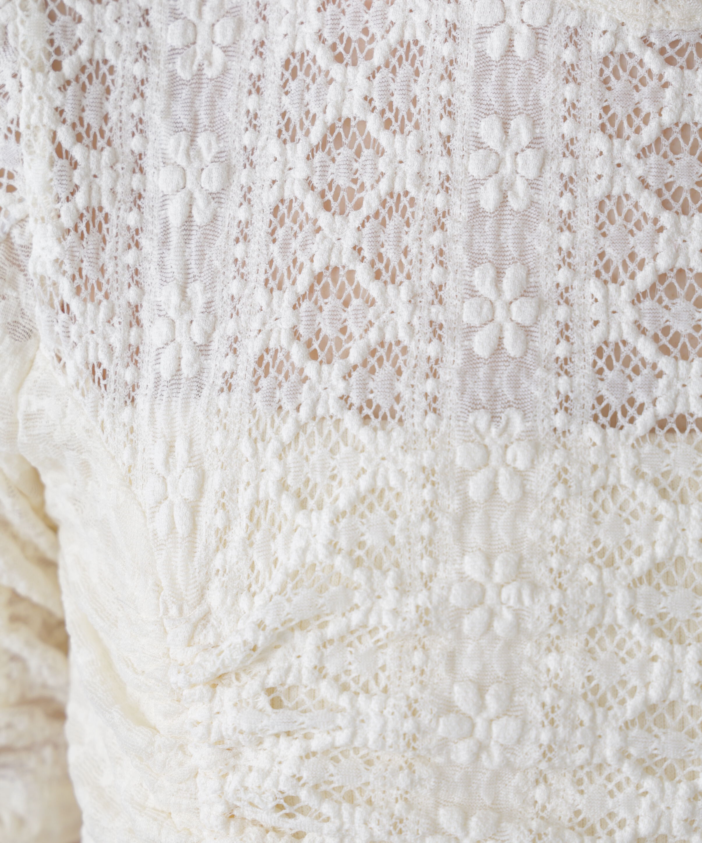  「ストレッチレースドロストトップス」|シャツ・ブラウス|