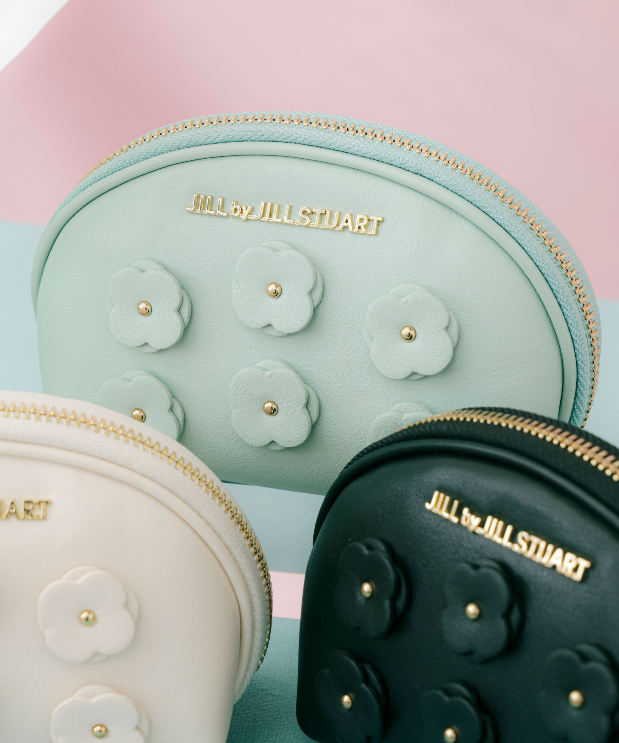  「フラワーモチーフポーチ」|財布|ミント