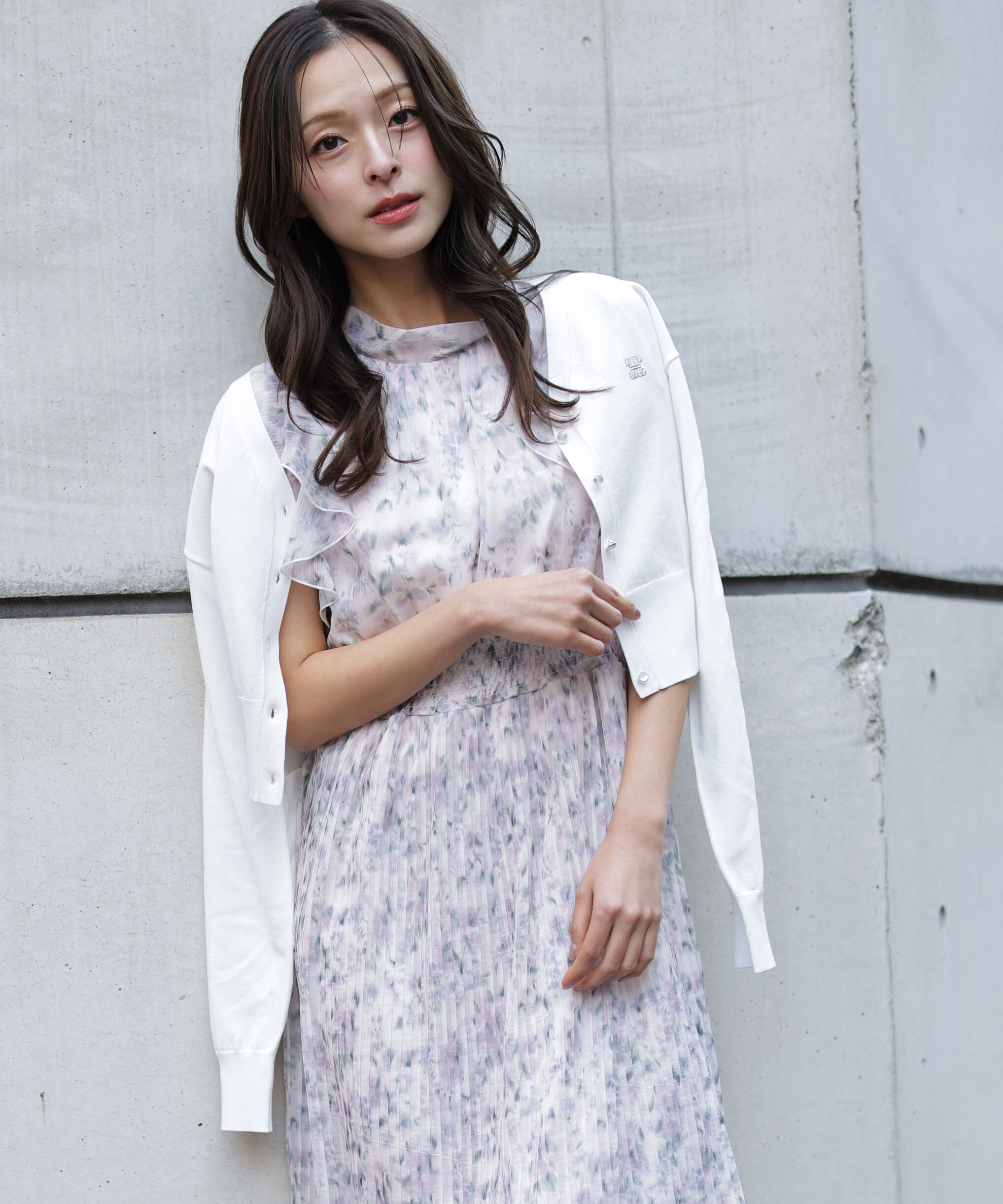  「リンクＪ刺繍UVカーディガン」|ニット・セーター|