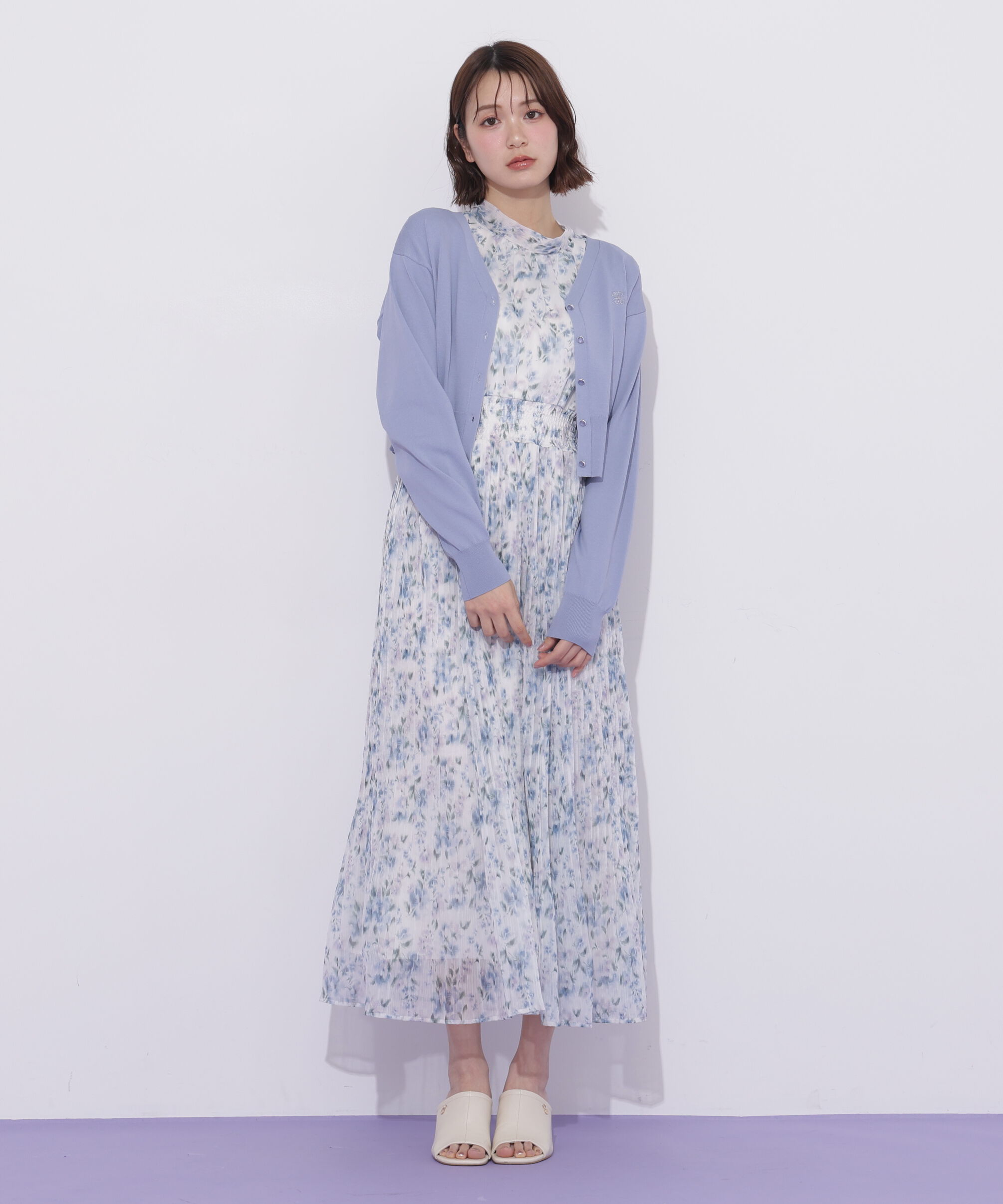  「リンクＪ刺繍UVカーディガン」|ニット・セーター|