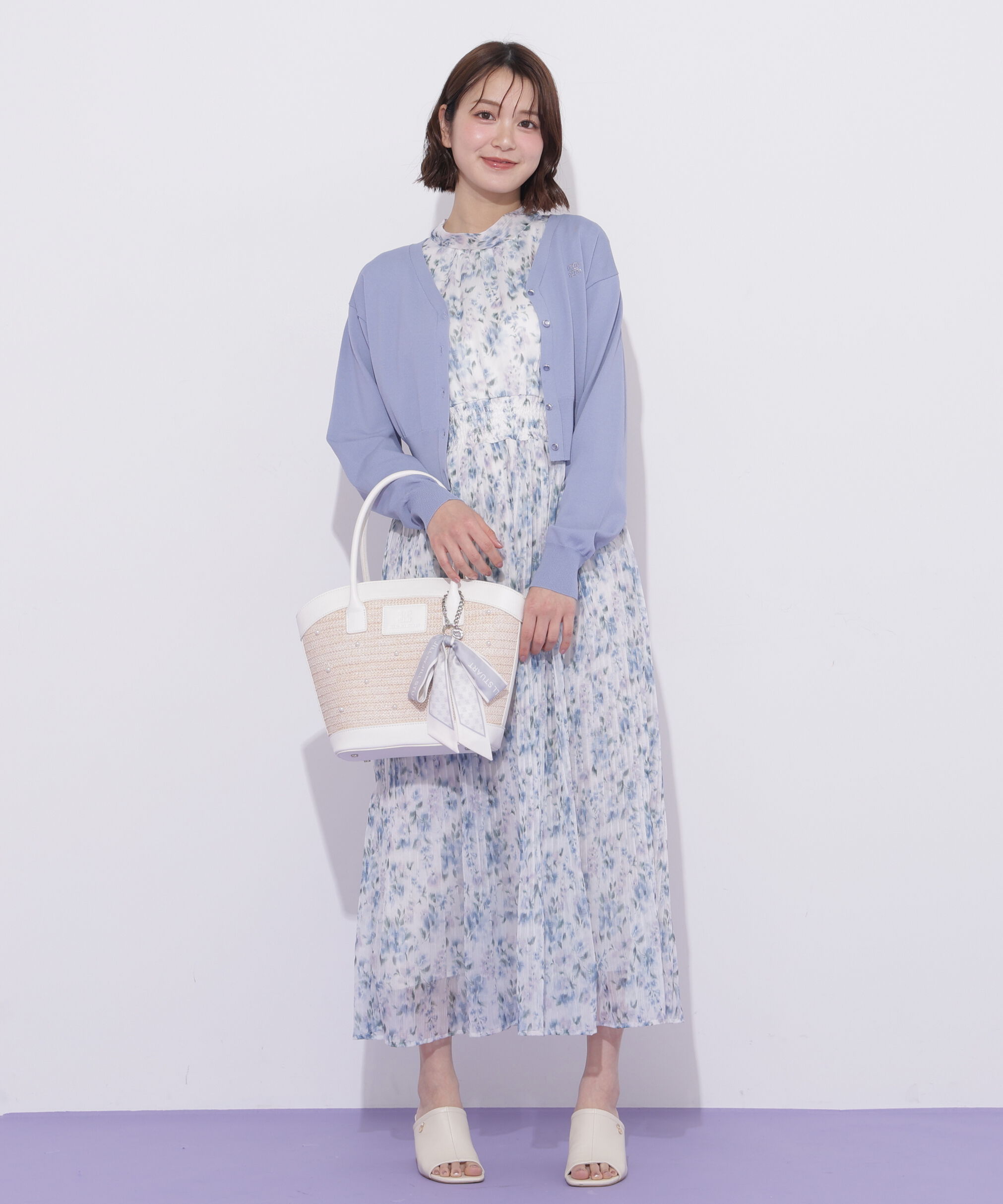  「リンクＪ刺繍UVカーディガン」|ニット・セーター|