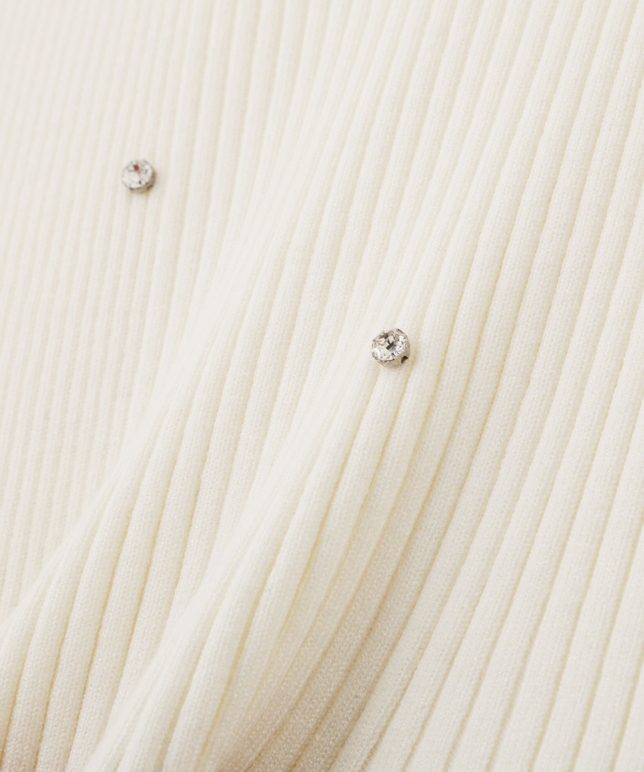  「半袖ビジューコンパクトニット」|ニット・セーター|