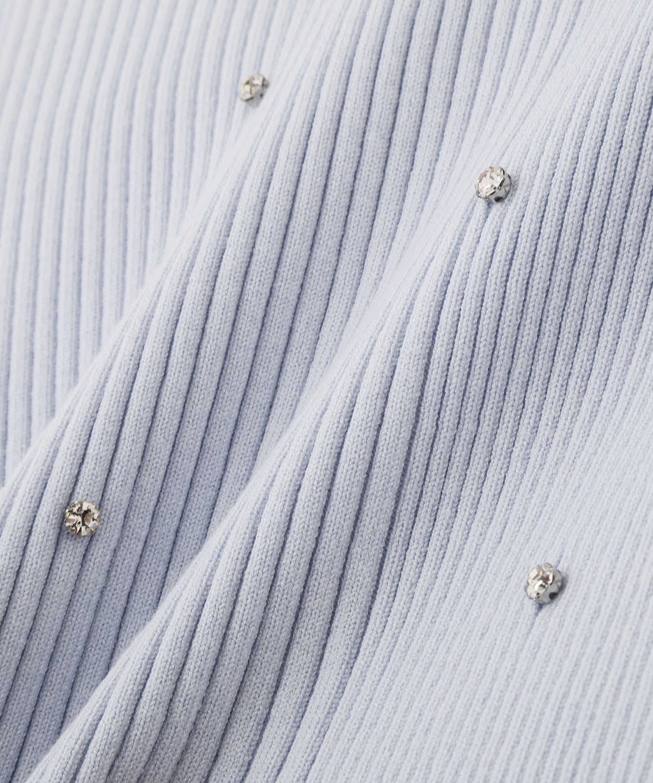  「半袖ビジューコンパクトニット」|ニット・セーター|