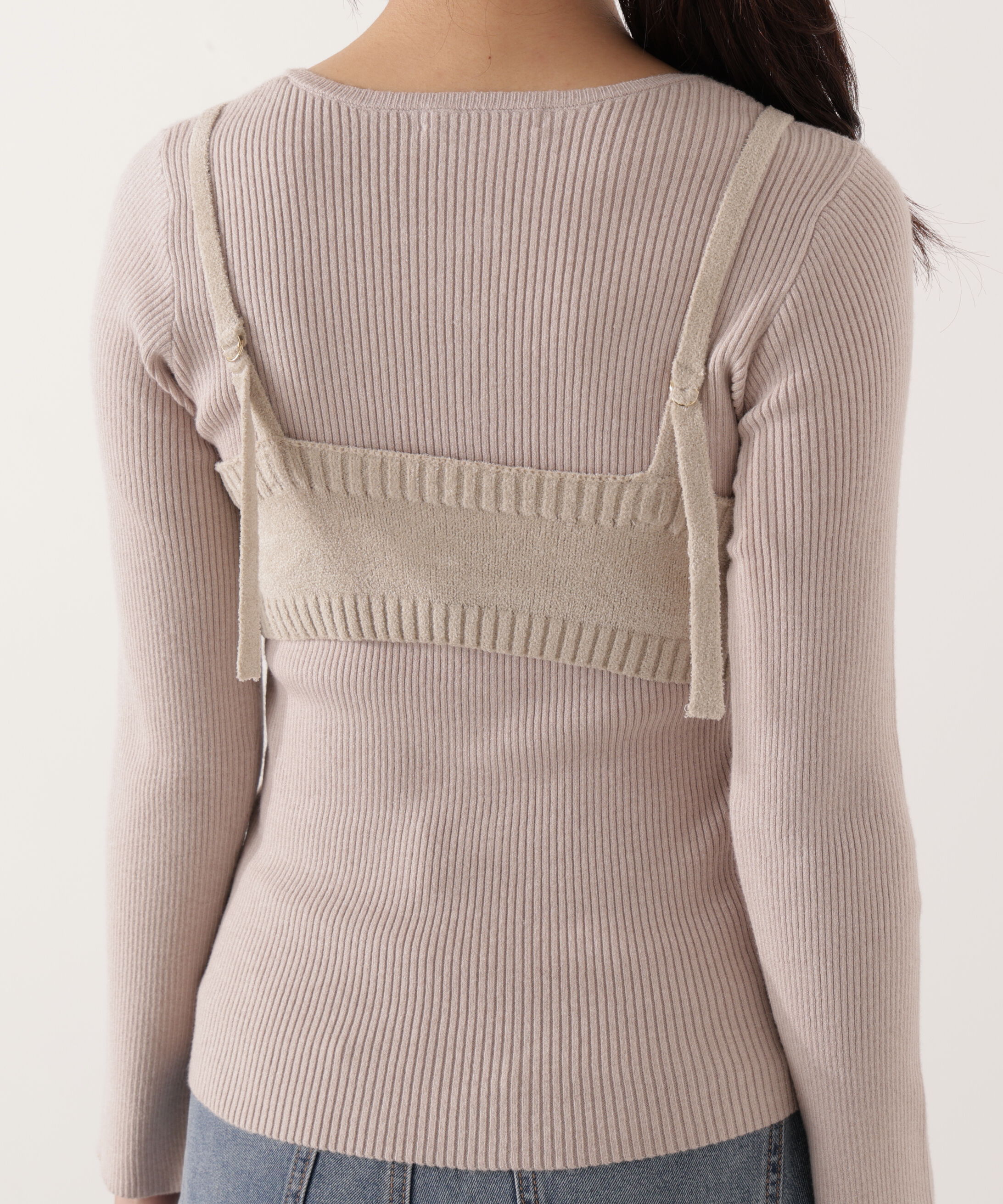 PROPORTION BODY DRESSING「レイヤードキャミ付ニット 25AW」|ニット・セーター|