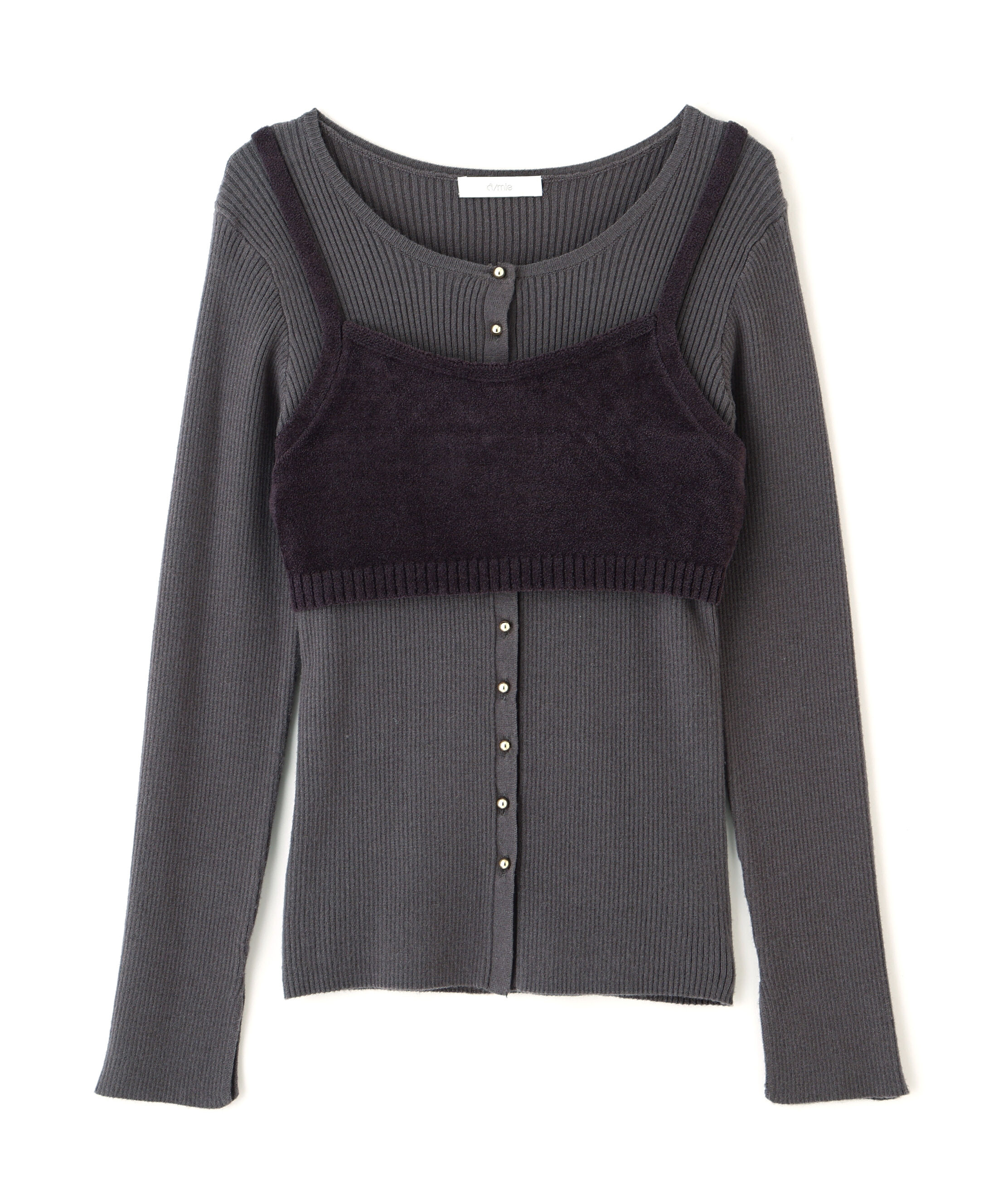 PROPORTION BODY DRESSING「レイヤードキャミ付ニット 25AW」|ニット・セーター|