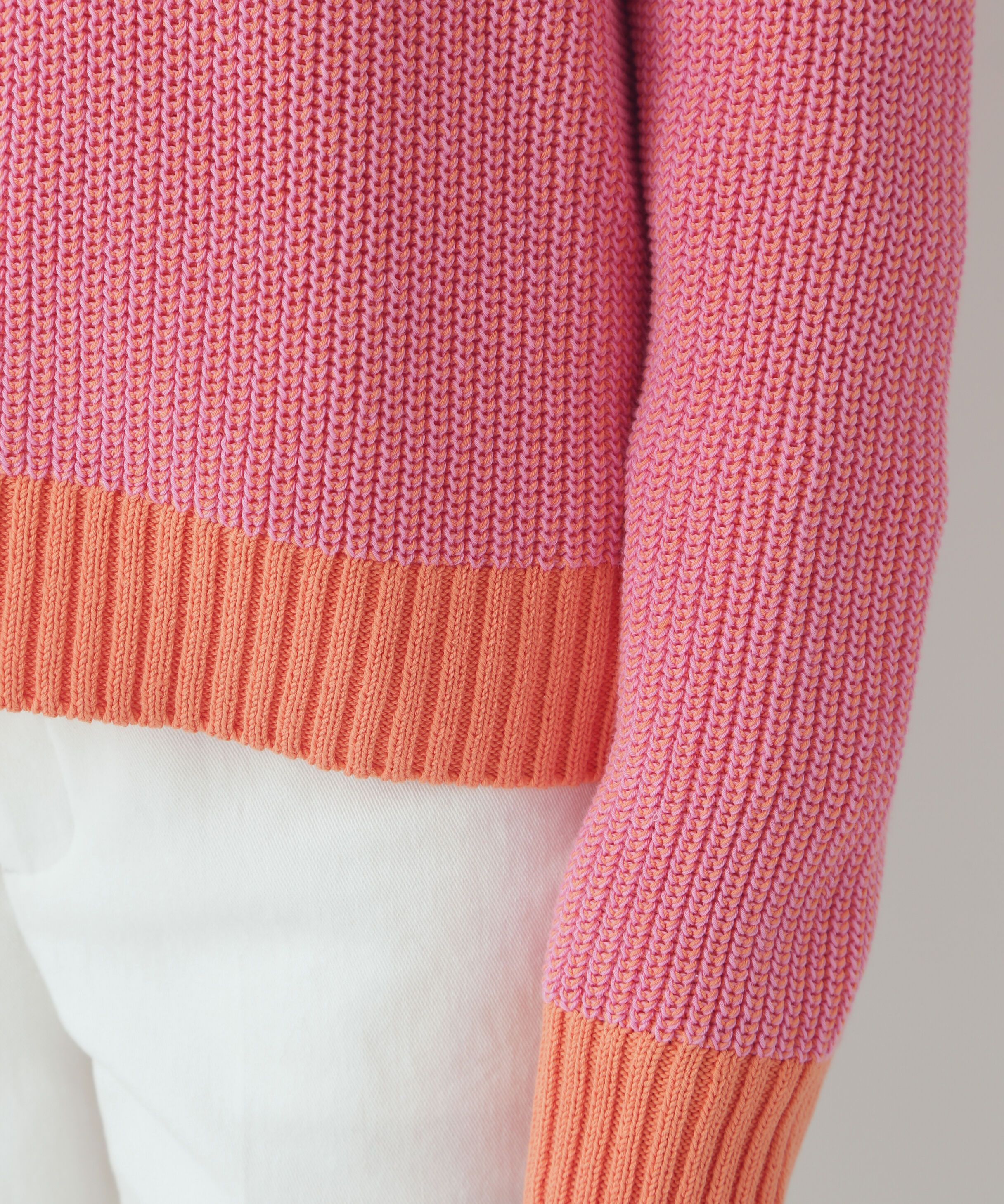  「◆バイカラー衿付きニット」|ニット・セーター|