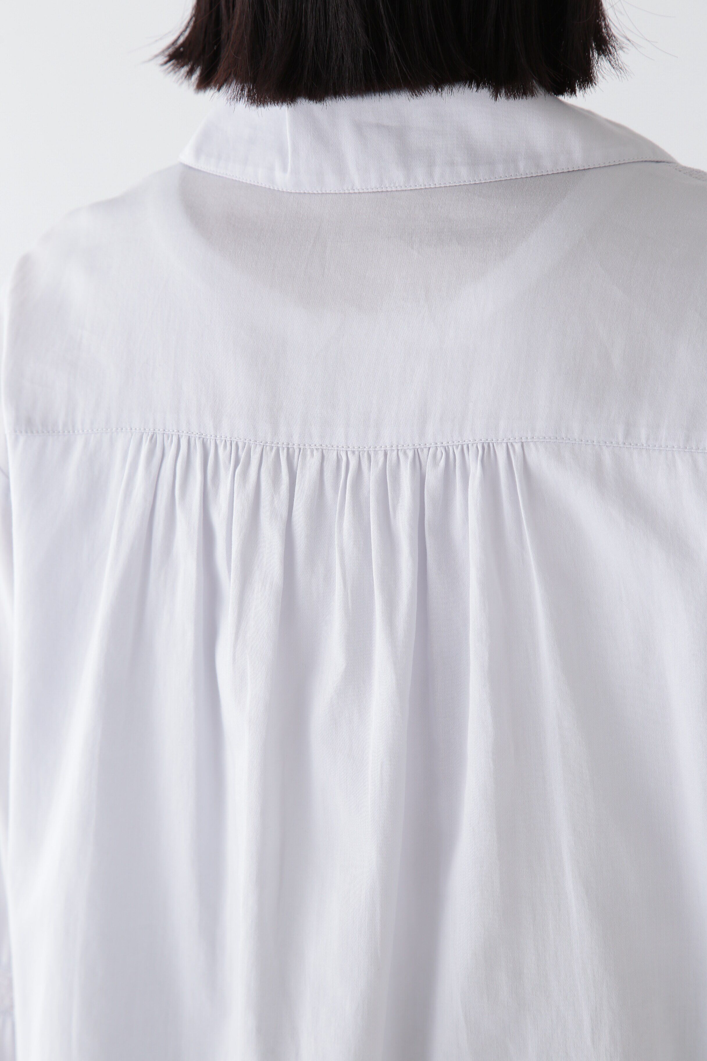  「◆コットンサテンインドスキッパーブラウス」|シャツ・ブラウス|