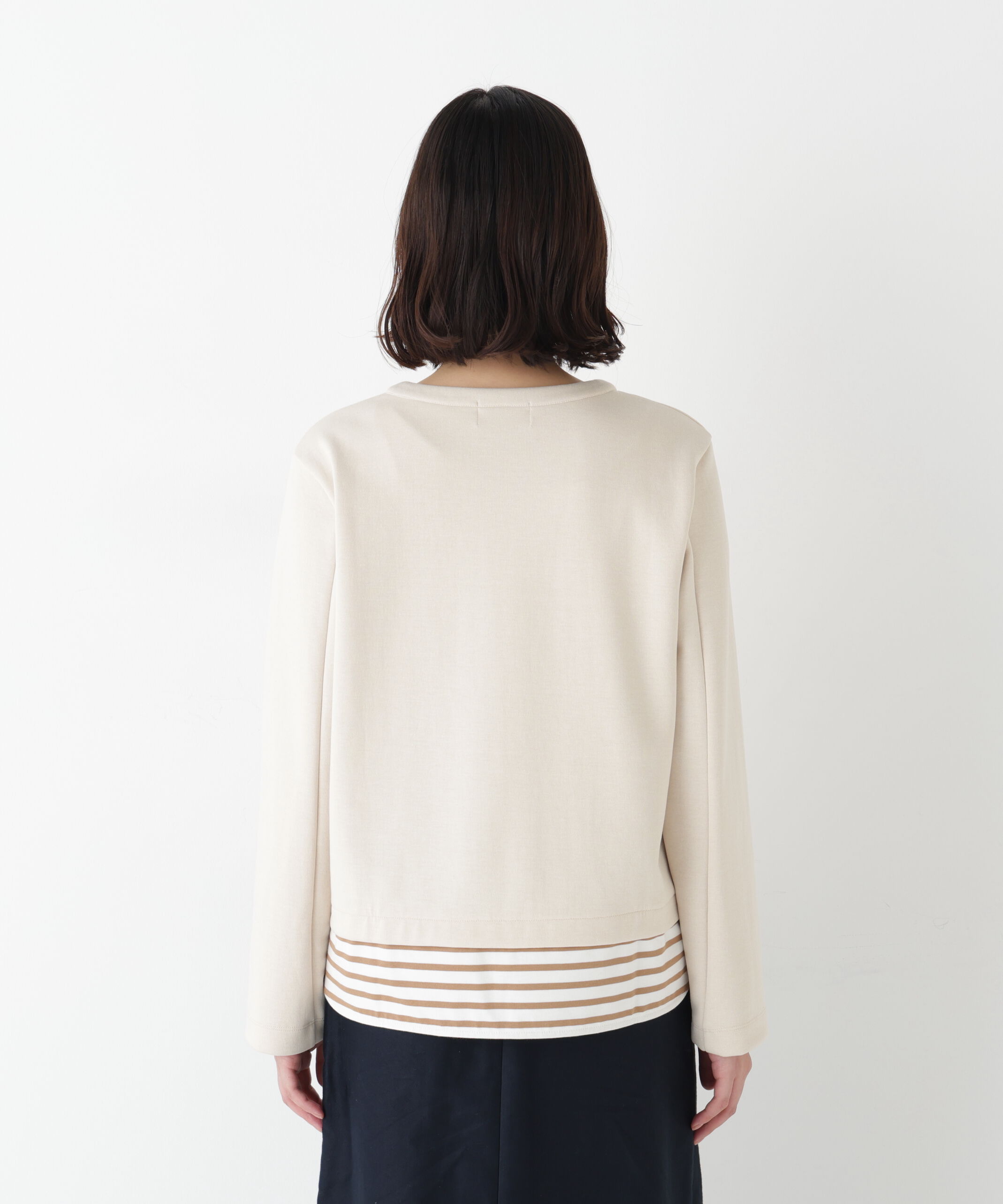  「◆ボーダー重ね着風ＰＯ」|Tシャツ・カットソー|