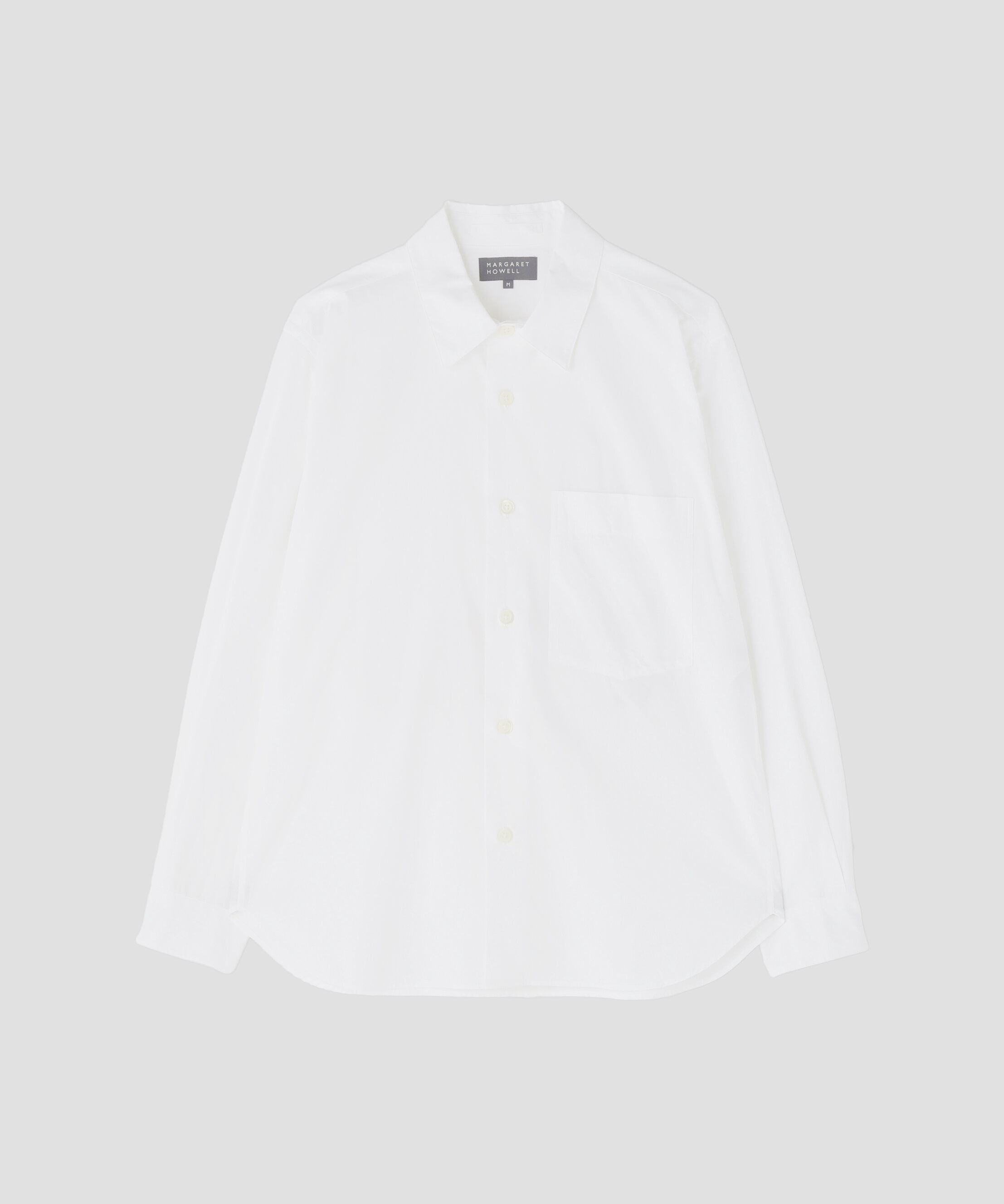 MARGARET HOWELL「PLAIN COTTON POPLIN SHIRT」|シャツ・ブラウス|WHITE