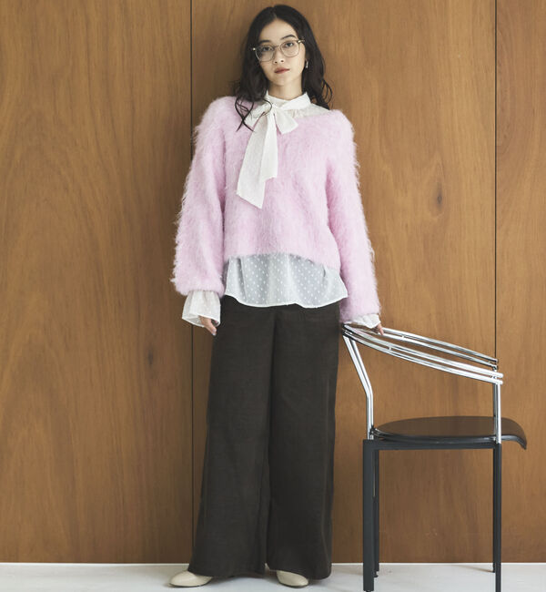 Doux archives「ドットシフォンボウタイブラウス」|シャツ・ブラウス|