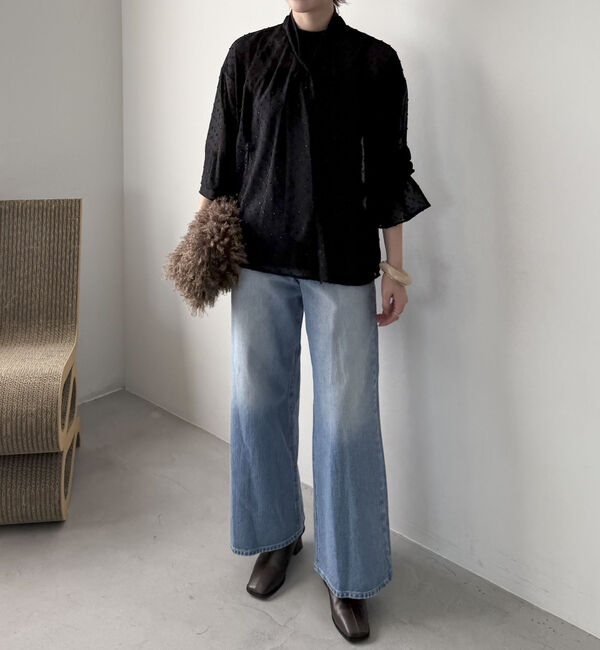 Doux archives「ドットシフォンボウタイブラウス」|シャツ・ブラウス|