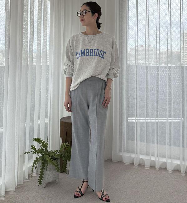 Doux archives「センターピンタックセミフレアパンツ」|チノ|