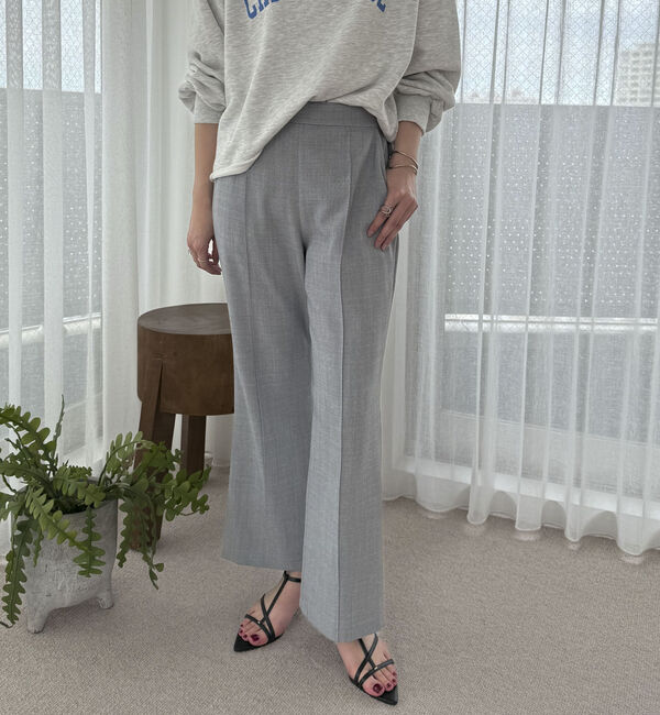 Doux archives「センターピンタックセミフレアパンツ」|チノ|