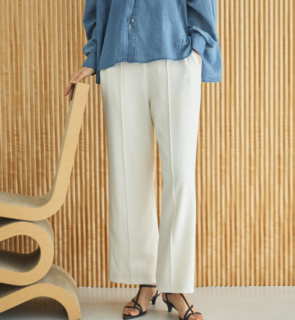 Doux archives「センターピンタックセミフレアパンツ」|チノ|