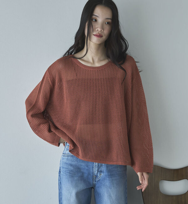 Doux archives「透かし柄メッシュニット」|ニット・セーター|TERRACOTTA