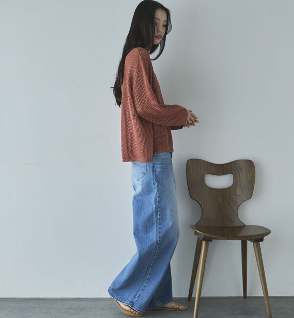 Doux archives「透かし柄メッシュニット」|ニット・セーター|