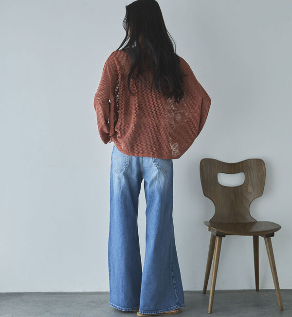 Doux archives「透かし柄メッシュニット」|ニット・セーター|