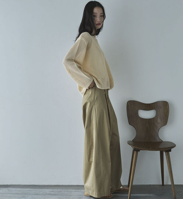 Doux archives「透かし柄メッシュニット」|ニット・セーター|