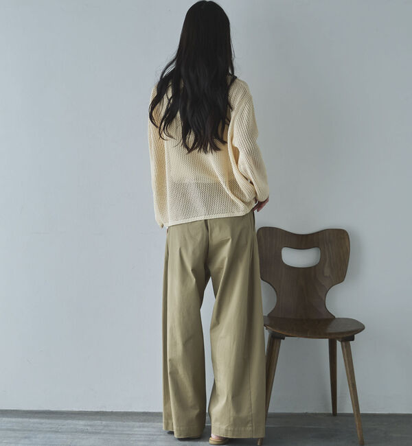 Doux archives「透かし柄メッシュニット」|ニット・セーター|