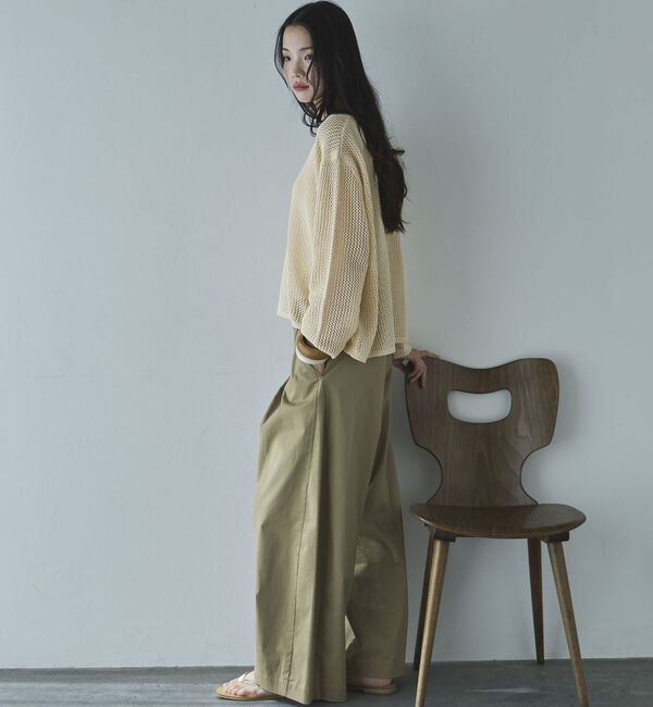 Doux archives「透かし柄メッシュニット」|ニット・セーター|